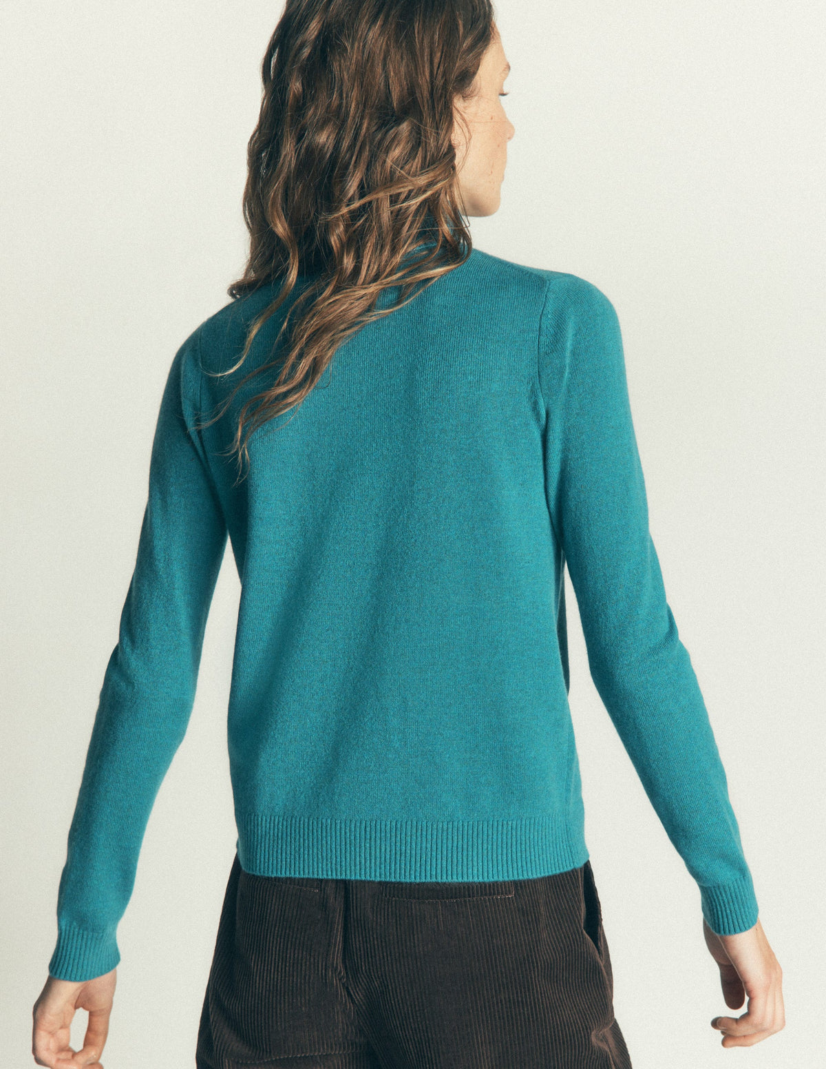 Elsie Rollkragenpullover aus Kaschmir-Azurblau-4