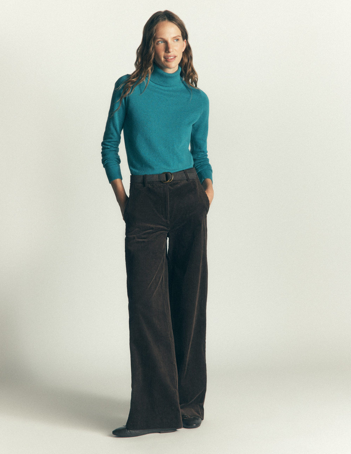 Elsie Rollkragenpullover aus Kaschmir-Azurblau - Image 5