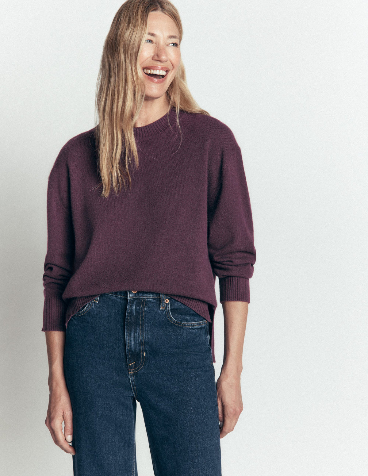 Fay Kaschmirpullover mit Rundhalsausschnitt-Weinprobe-4