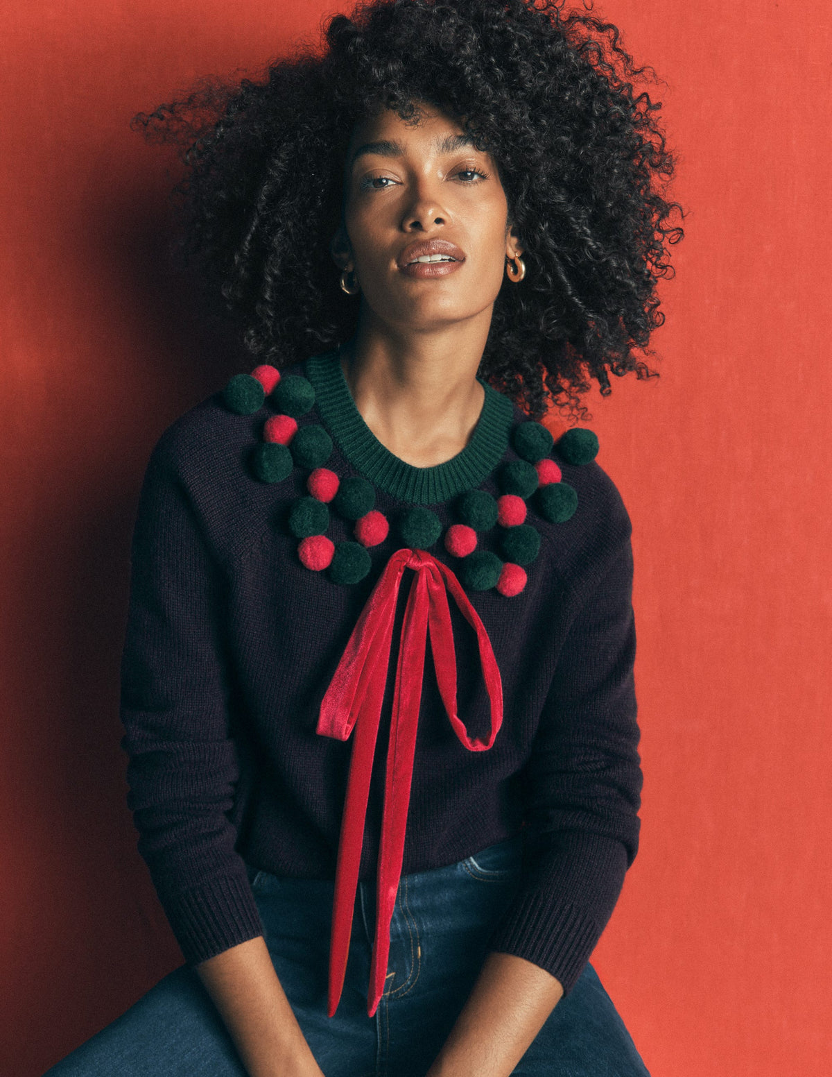 Mae Origineller Pullover-Marineblau Kranz - Image 5