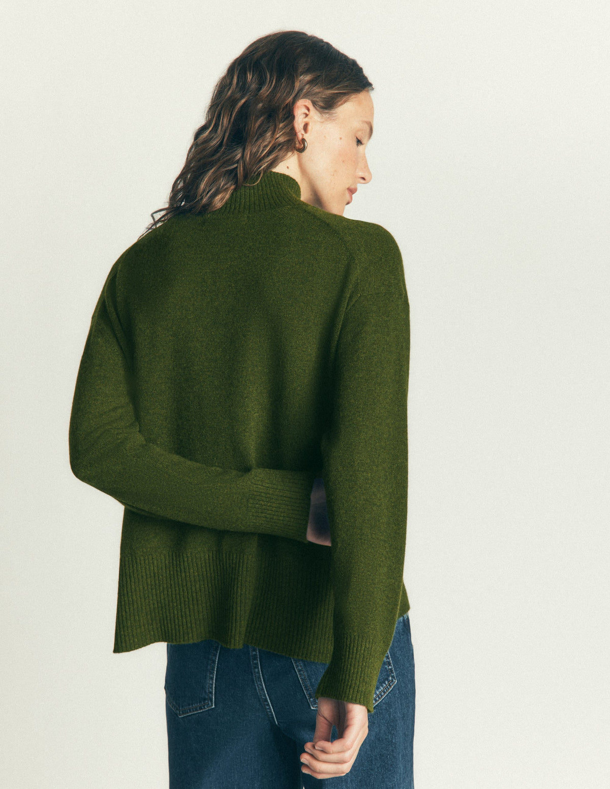 Fay Hochgeschlossener Kaschmirpullover-Kohlblatt Meliert-3