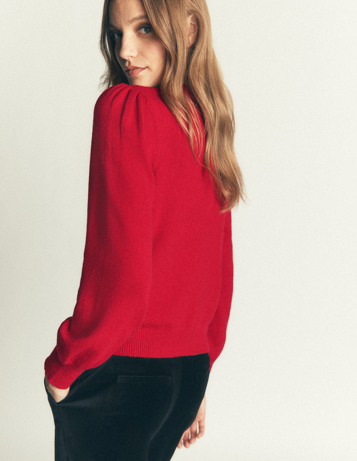 Pull Ria ornementé-Noël rouge-4
