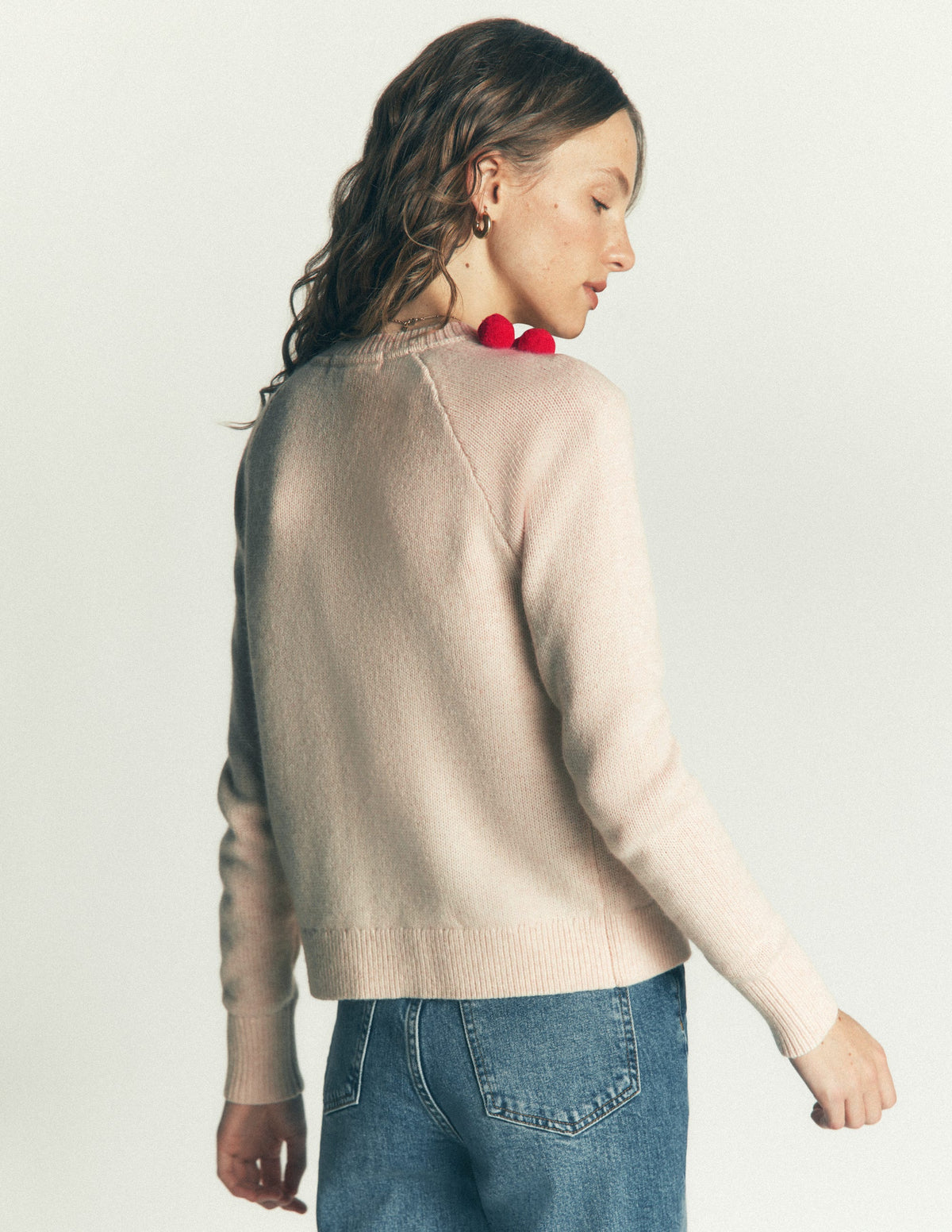 Mae Originelle Strickjacke-Naturweiß, Stechpalmenkranz - Image 3