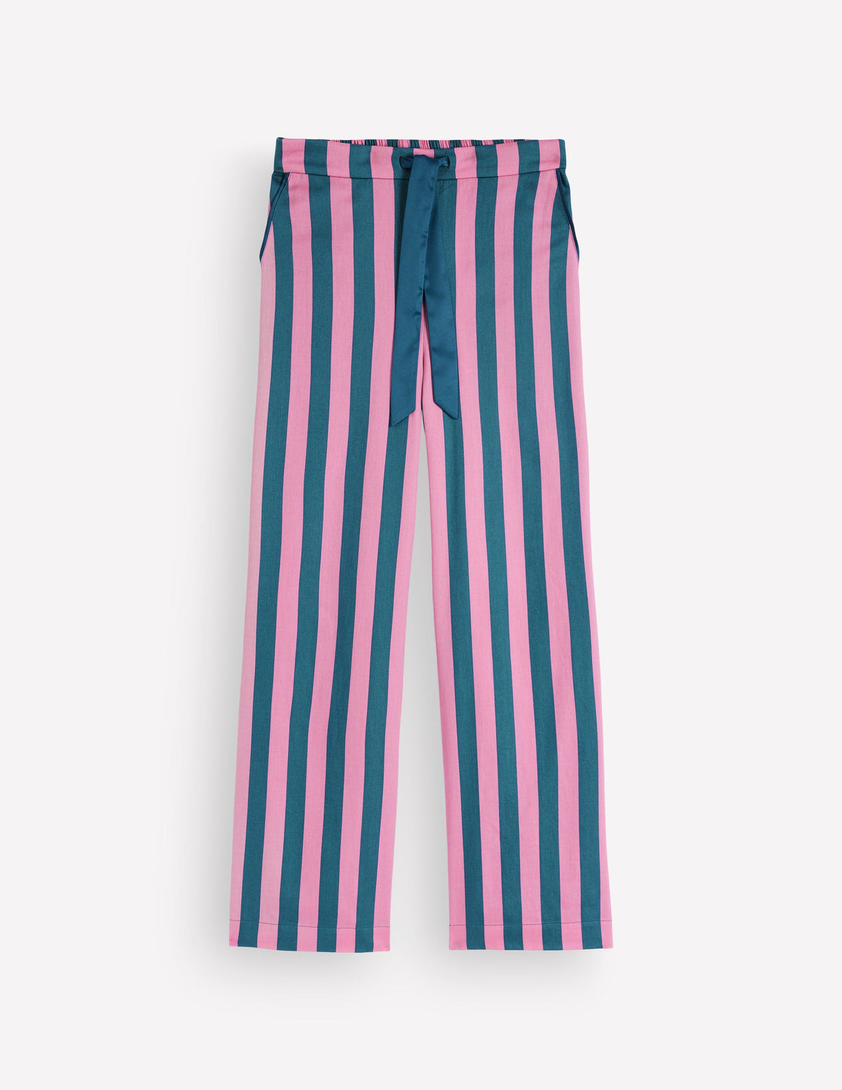 Schlafanzughose aus Baumwolle-Rosa und Blau Streifen - Image 5