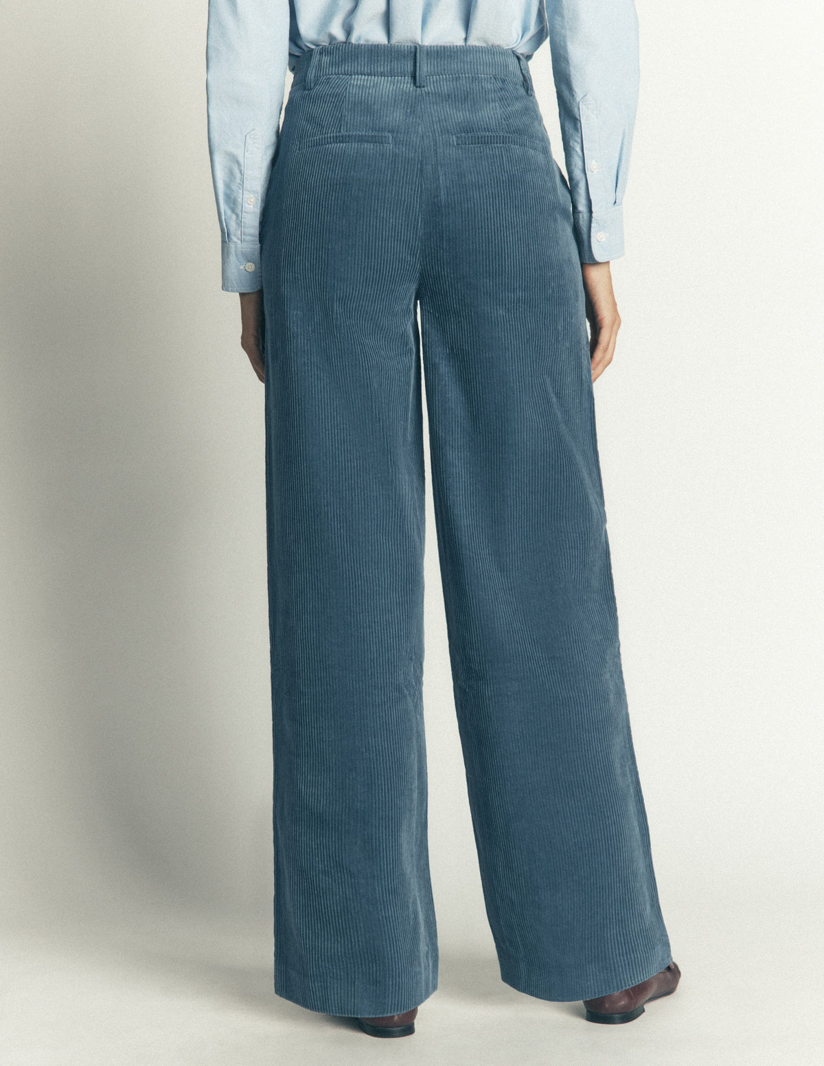 Belgravia Hose aus Jumbo-Cord-Graublau-3