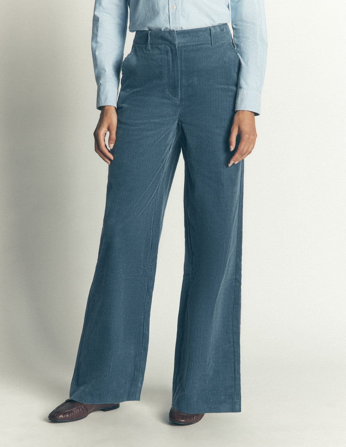 Belgravia Hose aus Jumbo-Cord-Graublau-4