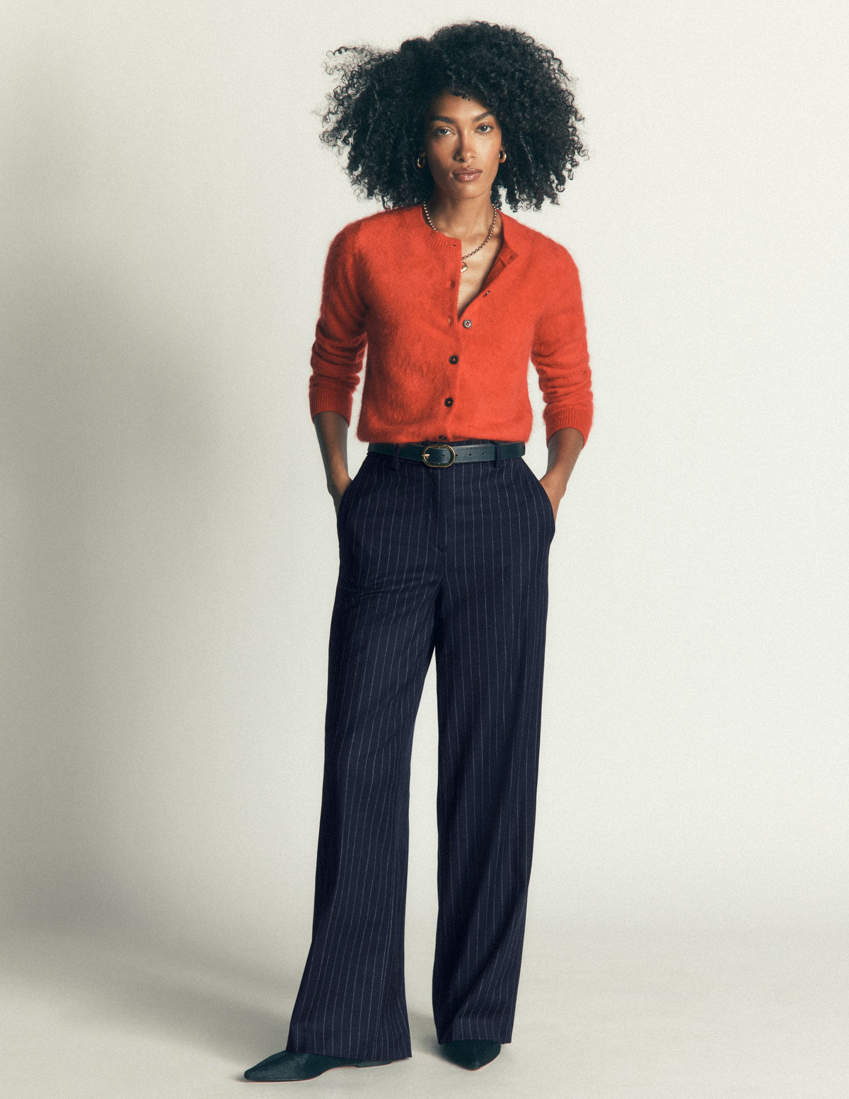 Belgravia Hose aus Wollmischung-Navy, Nadelstreifen - Image 7