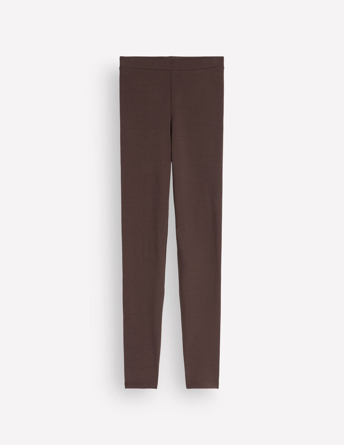 Jersey-Leggings mit hohem Bund-Bitterschokolade - Image 5