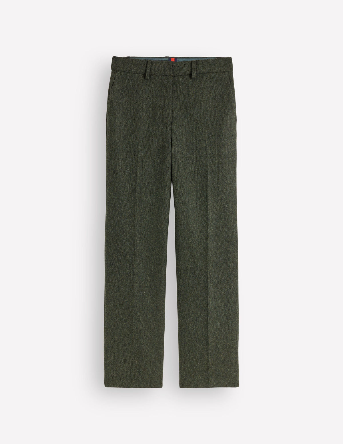 Canonbury Wool Blend Trousers-Hunter Green Herringbone - Image 7