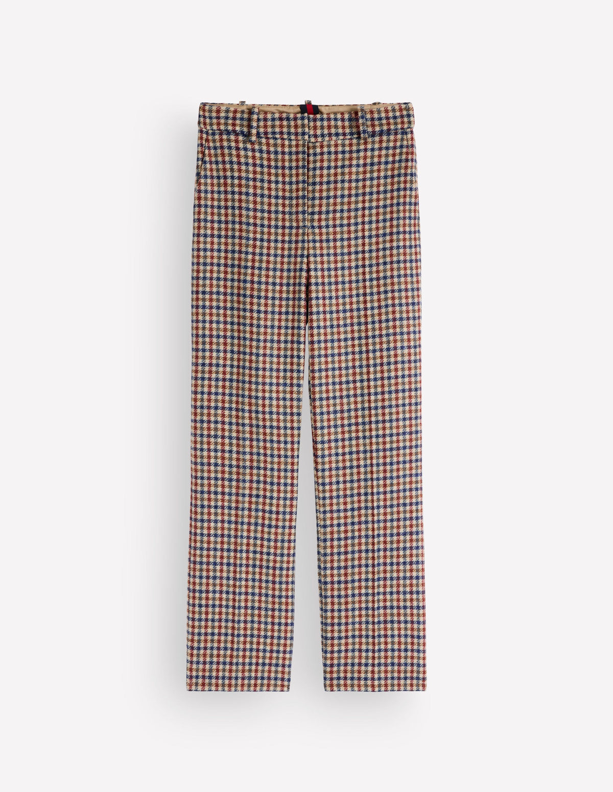 Canonbury Wool Blend Trousers-Ivory, Blue and Maroon Check - Image 10