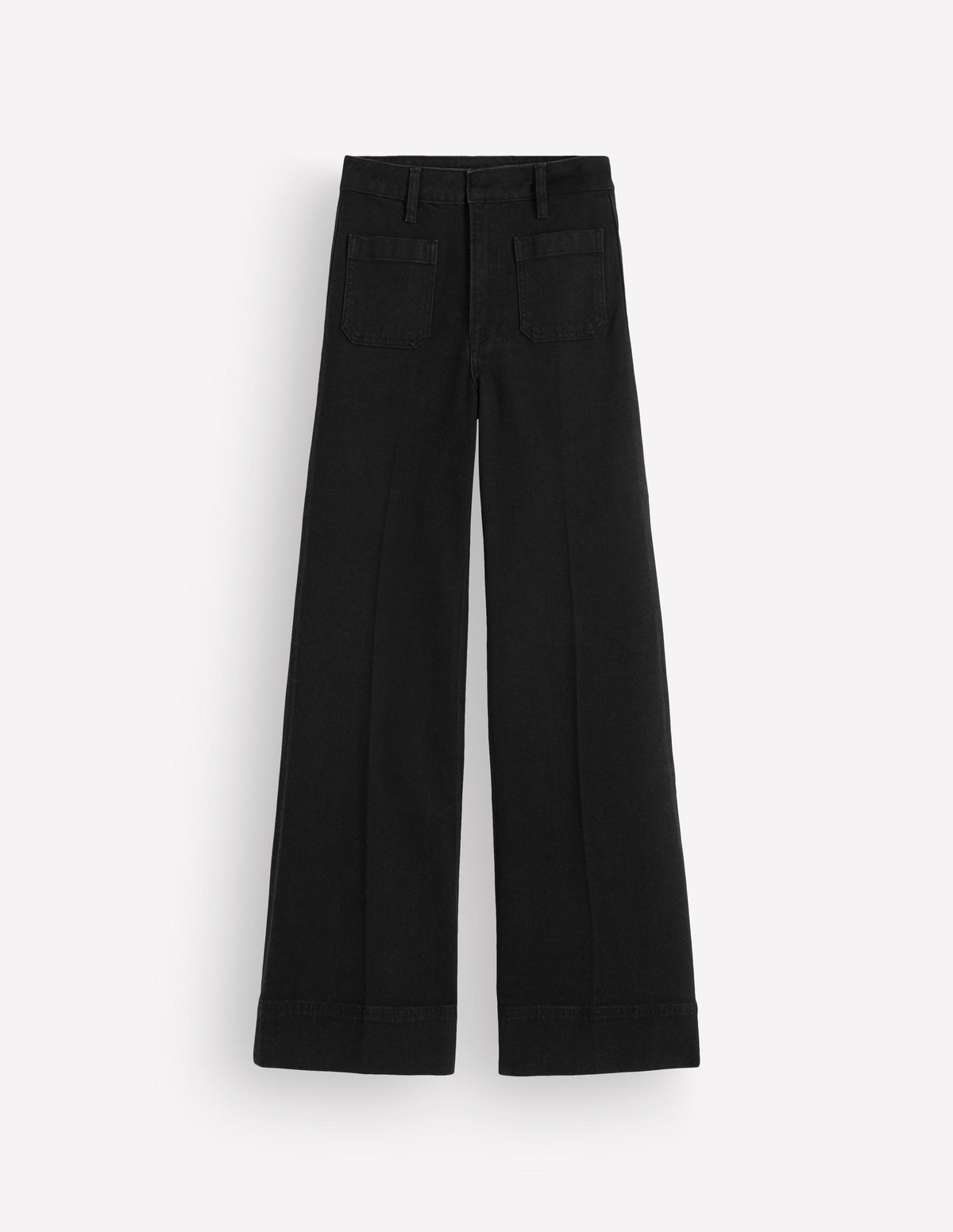 Ausgestellte Jeans mit aufgesetzter Tasche-Schwarz - Image 6