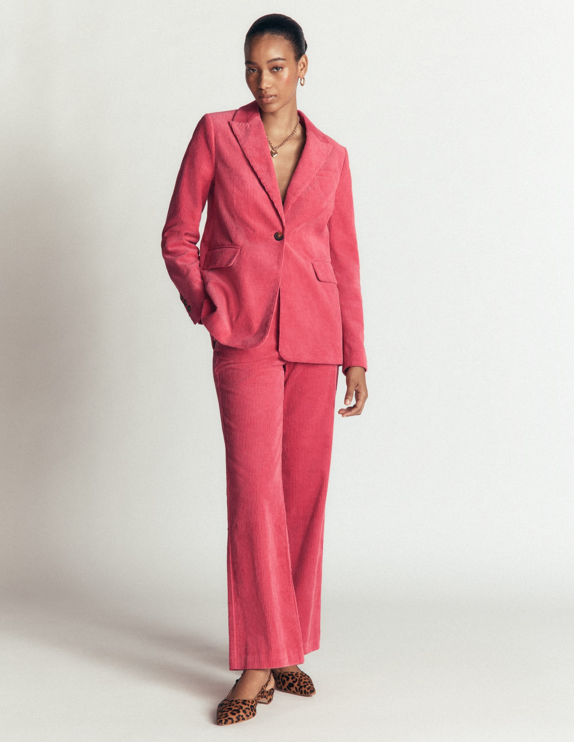 Fitzrovia Cord-Säulenhose-Kirschrot - Image 1