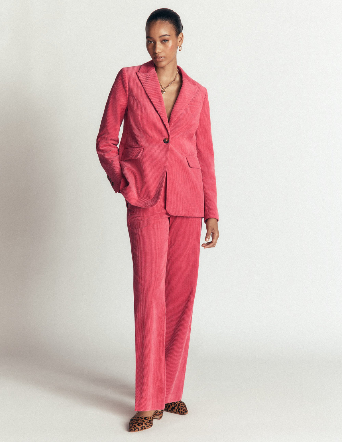 Fitzrovia Cord-Säulenhose-Kirschrot - Image 1
