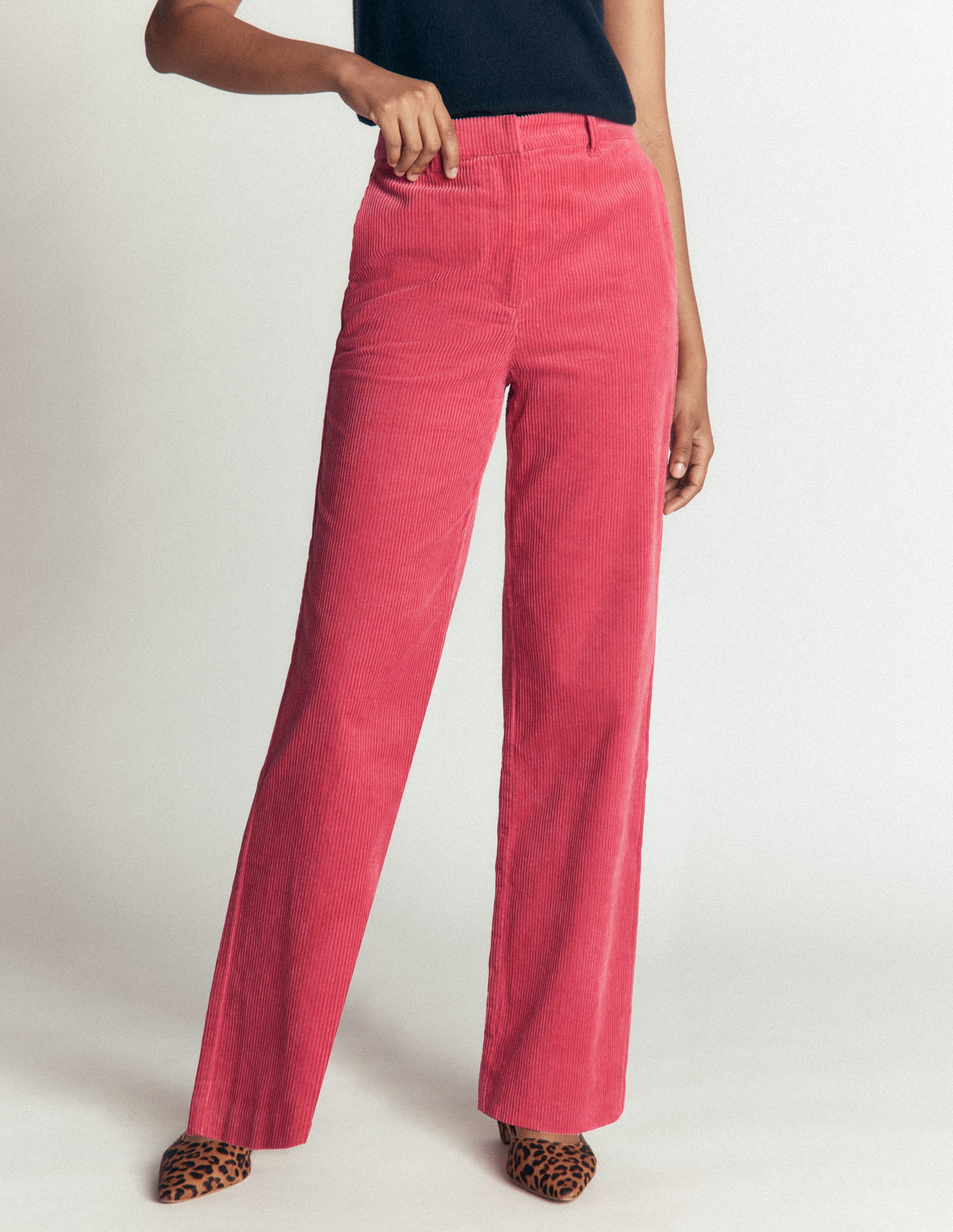 Fitzrovia Cord-Säulenhose-Kirschrot-4