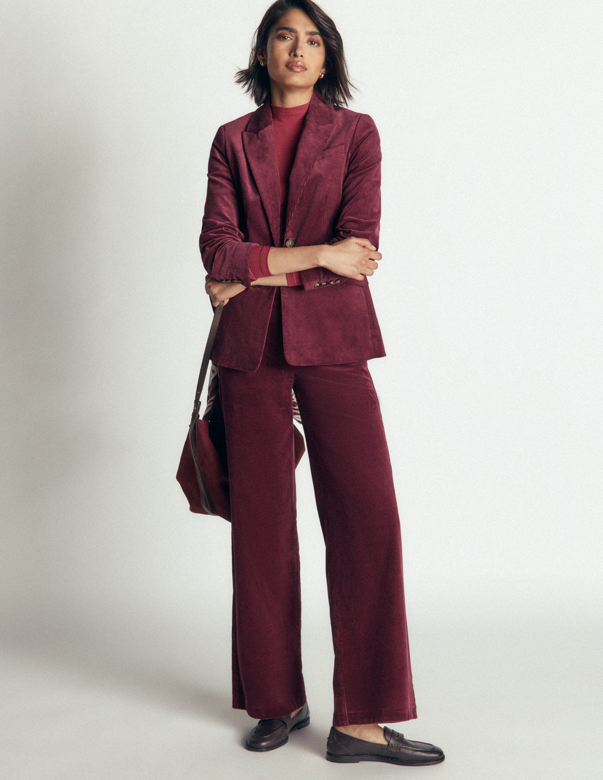 Belgravia Cordhose-Dunkles Purpur - Image 1