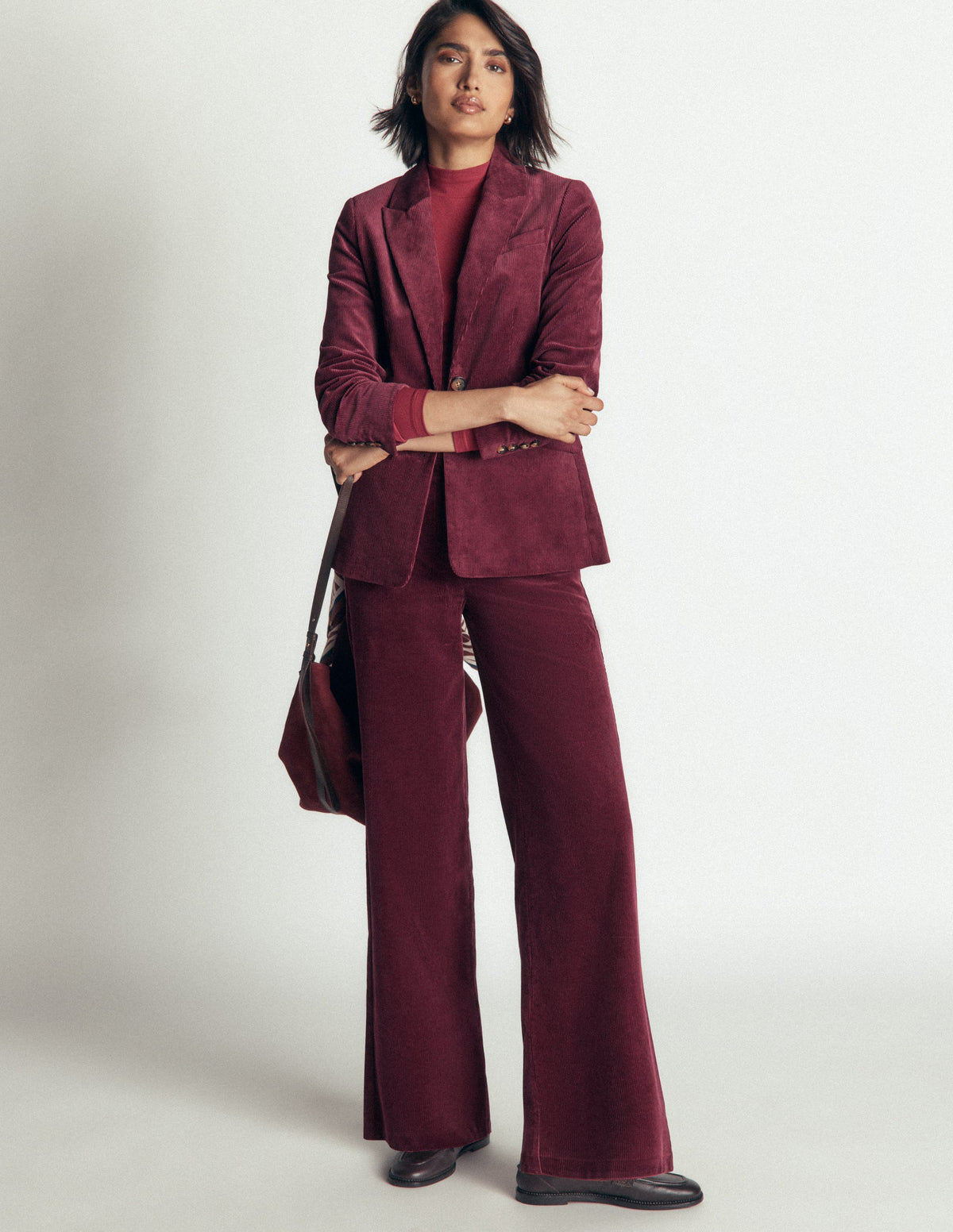 Belgravia Cordhose-Dunkles Purpur - Image 1