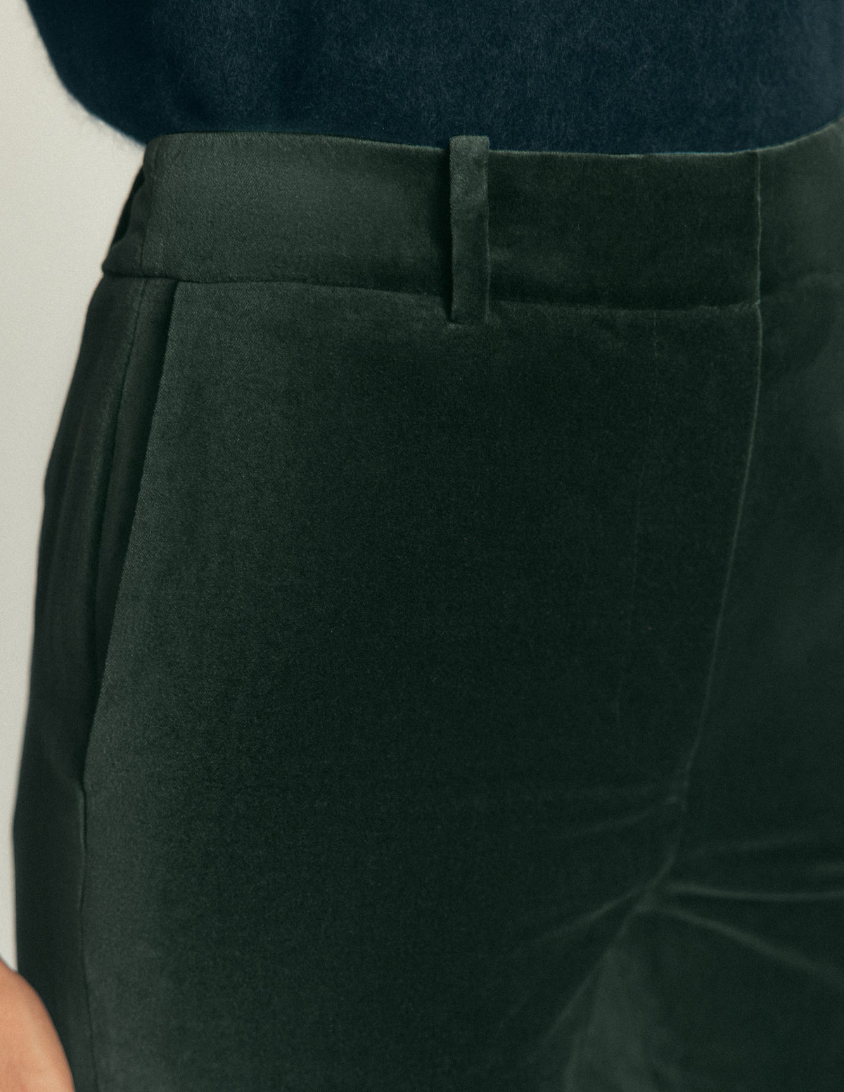 Canonbury Samthose-Mitternachtsblau Smaragdgrün-2