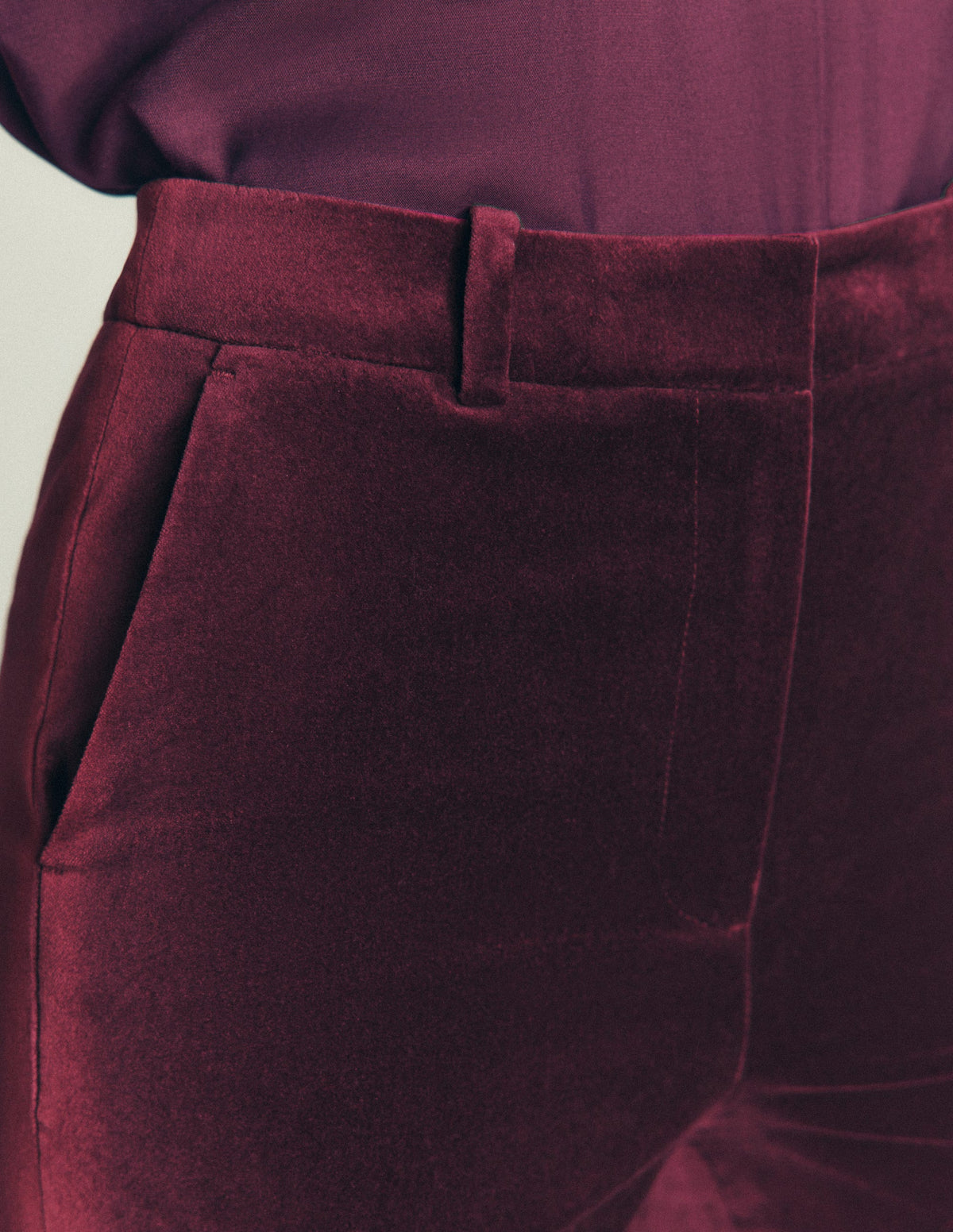 Ausgestellte Samthose-Dunkle Kirsche - Image 2