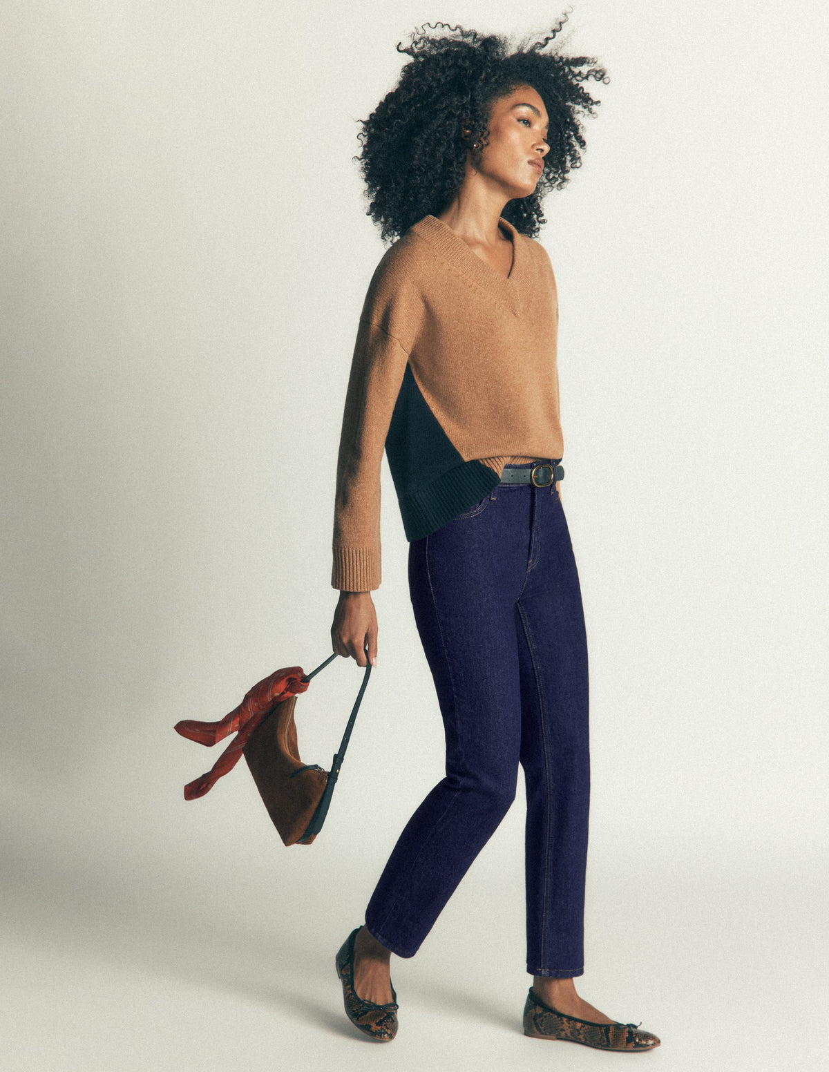 Jean slim taille haute-Indigo-1