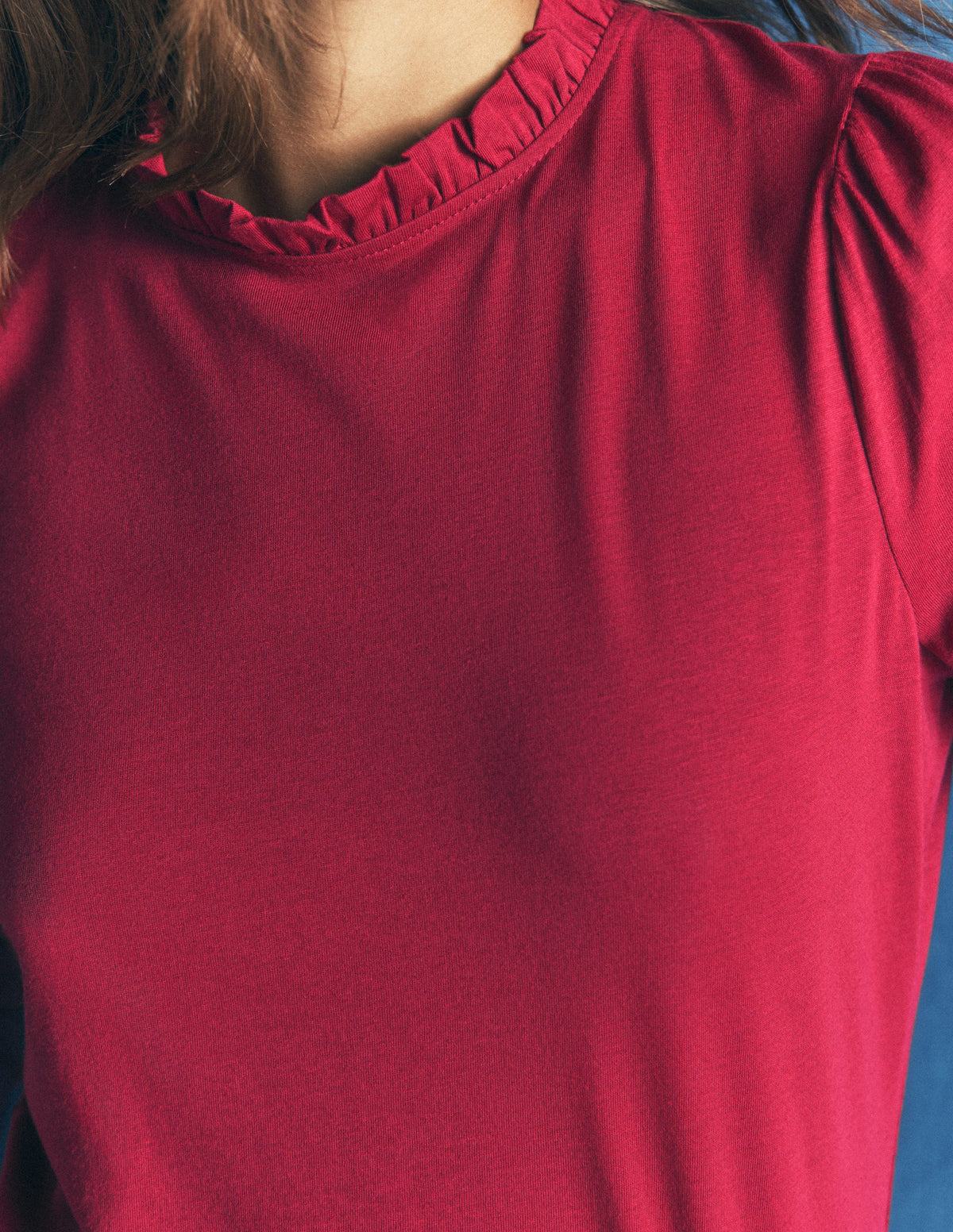 Top volanté ultra-doux-Rouge rubis - Image 2