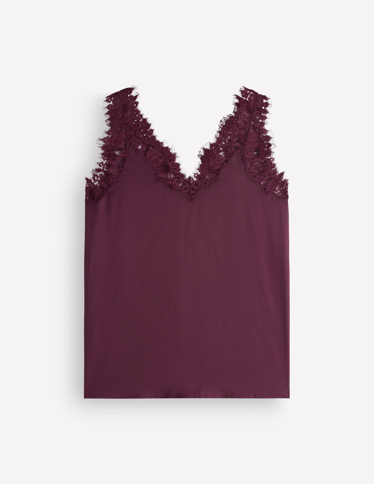 Ara Camisole-Top aus Seidenmischung mit Spitze-Bordeauxrot-6