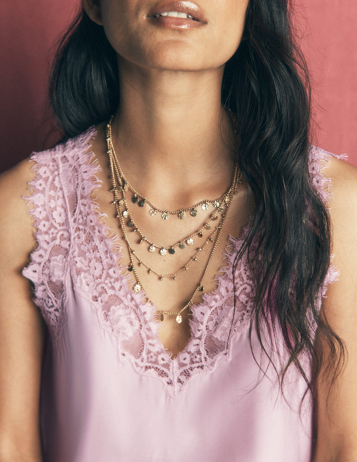 Ara Camisole-Top aus Seidenmischung mit Spitze-Quarzrosa - Image 2