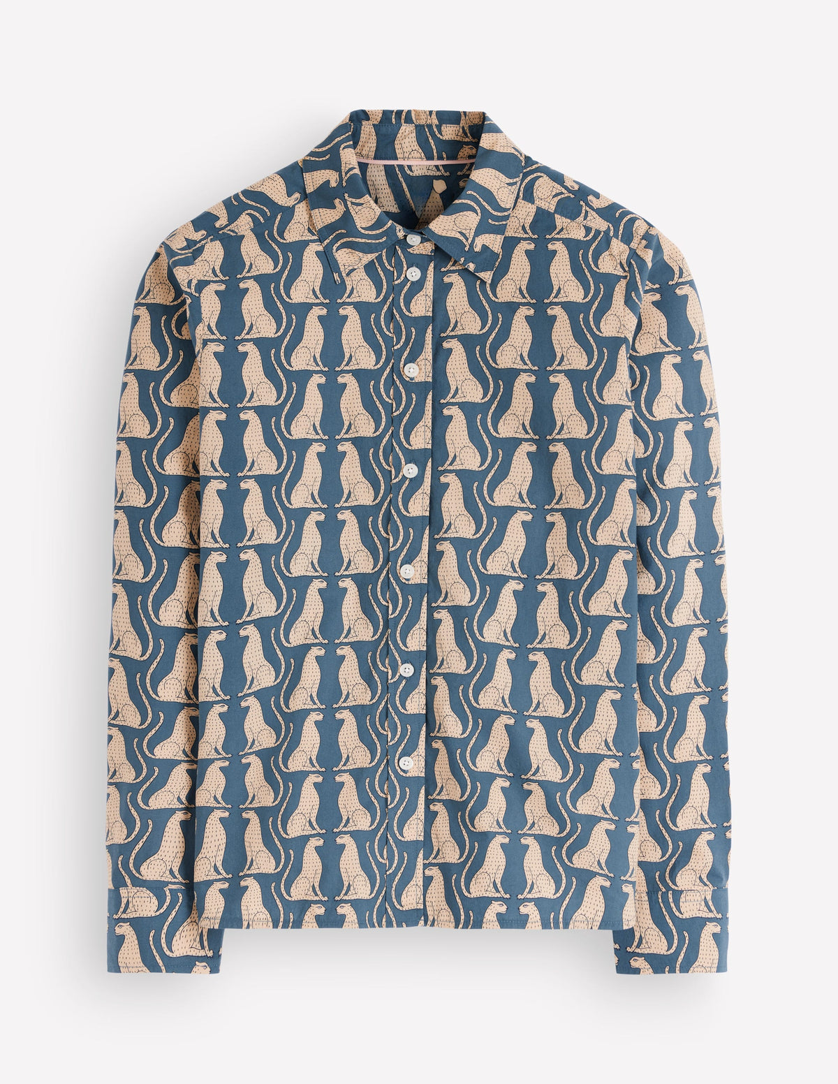 The New Sienna Cotton Shirt-Storm Blue, Patient Leopard - Image 5