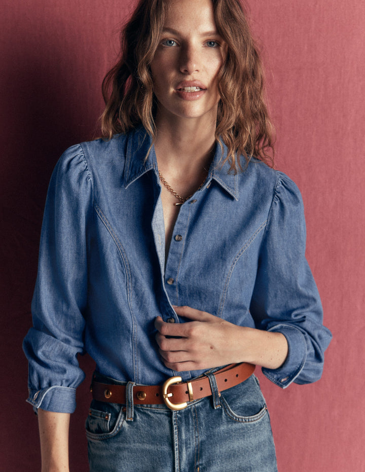 Chemise Sky en jean-Blanc/Cerf