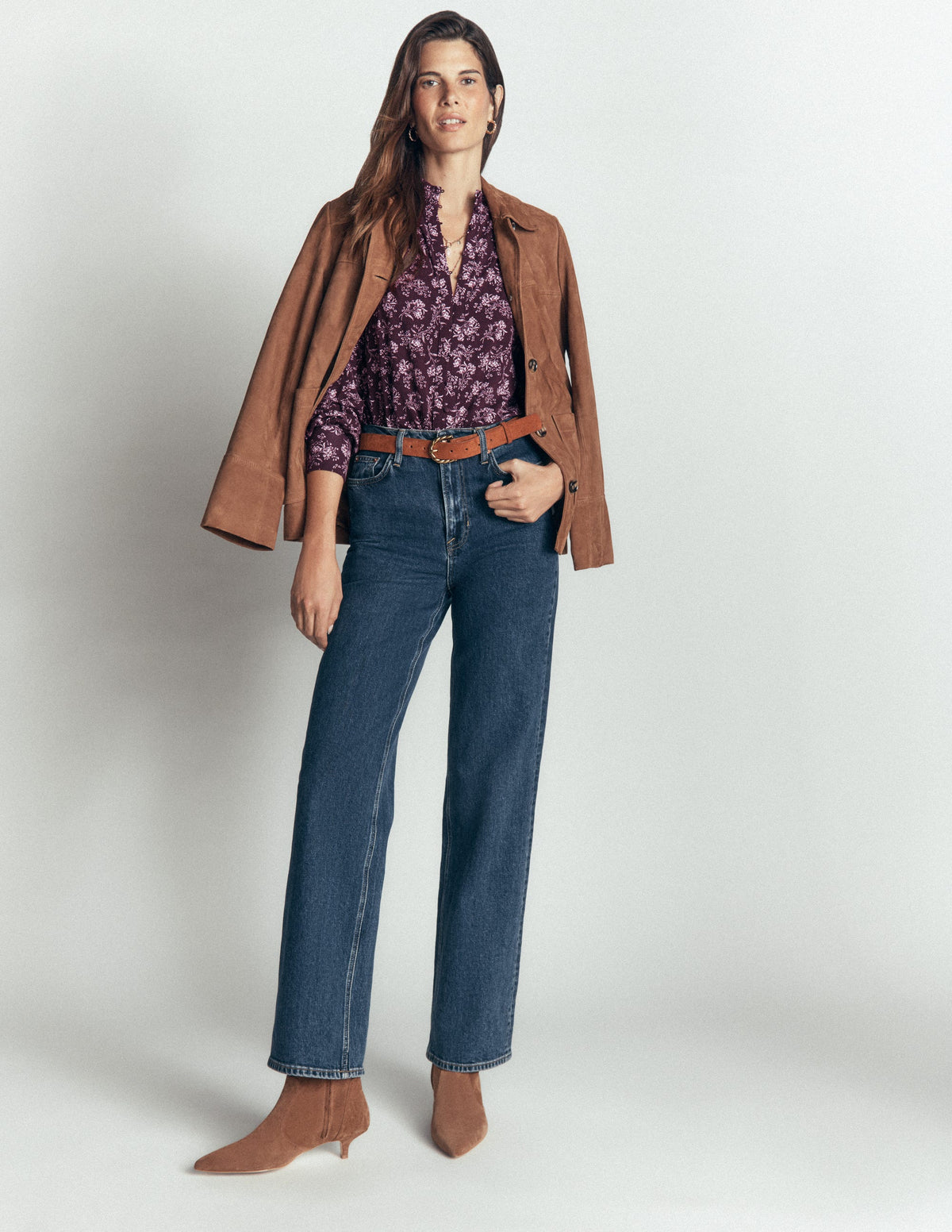Bluse mit langen Manschetten und halber Knopfleiste-Fudge, Verzauberte Zweige - Image 6