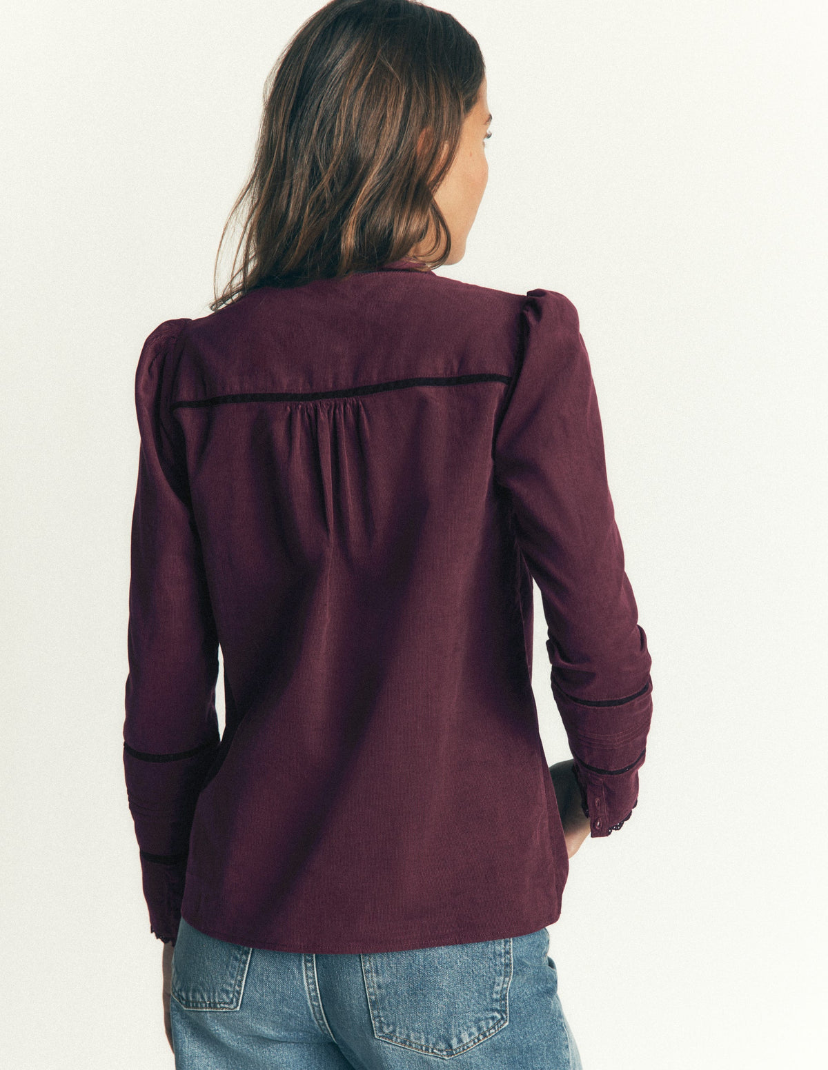 Carmen Cordoberteil mit Spitzenbesatz-Dunkle Kirsche-5