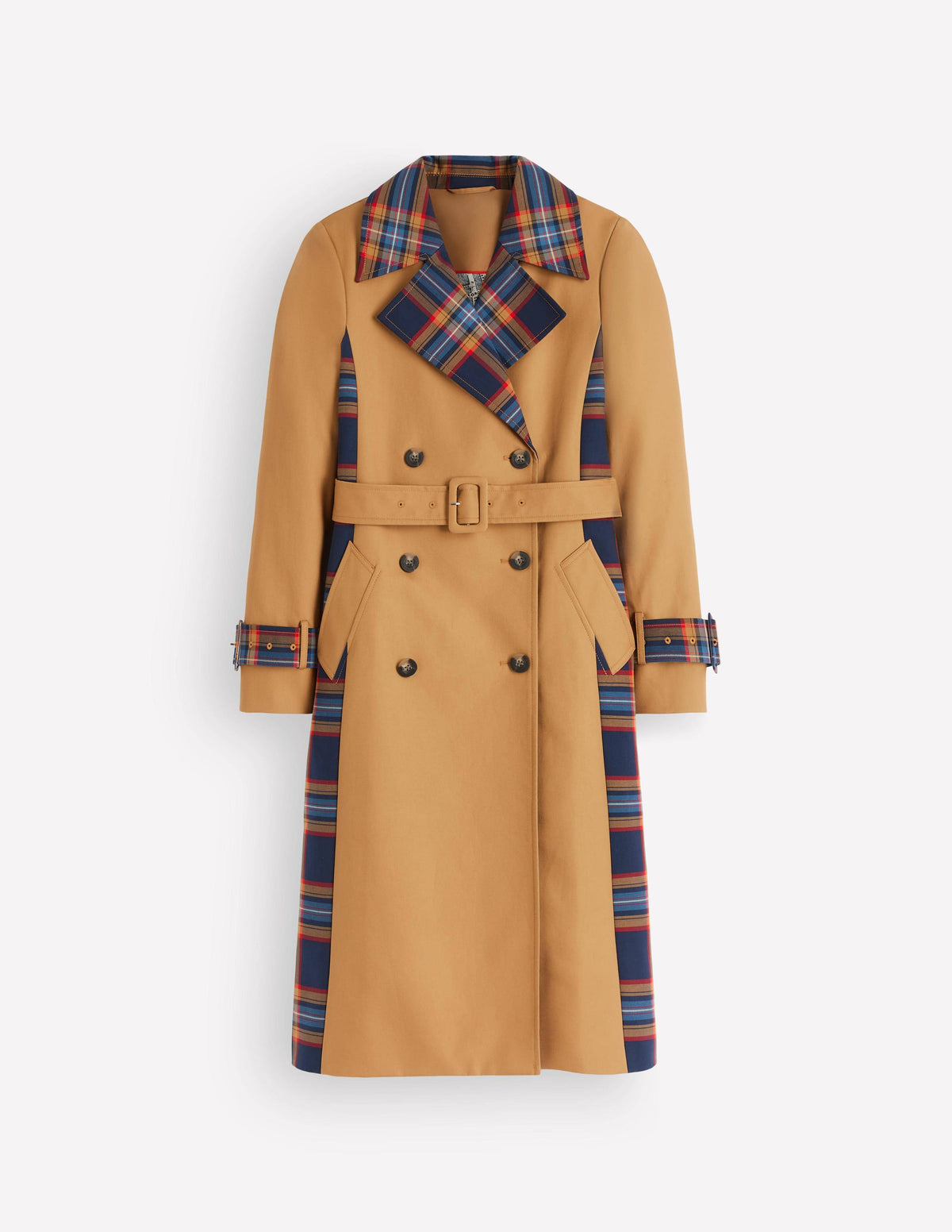 Zweireihiger Trenchcoat-Kamelbraun - Image 9