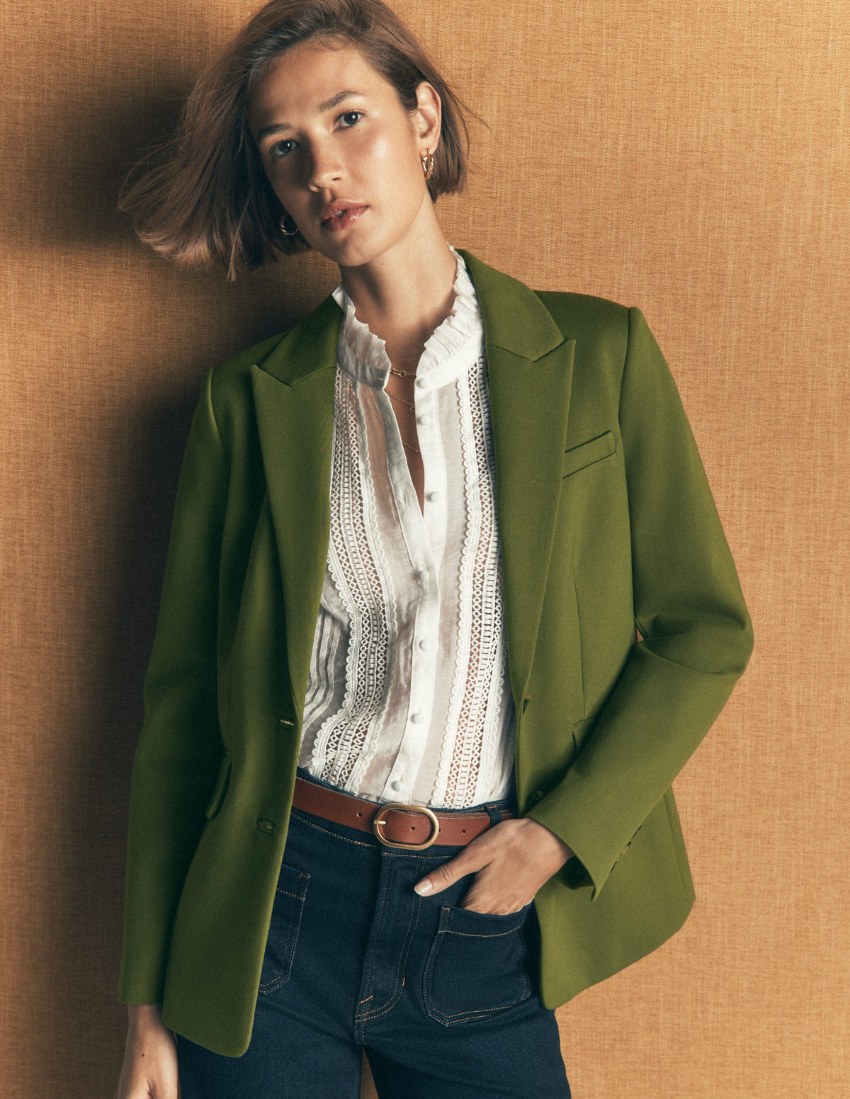 Stamford Ponte-Blazer-Waldgrün-1