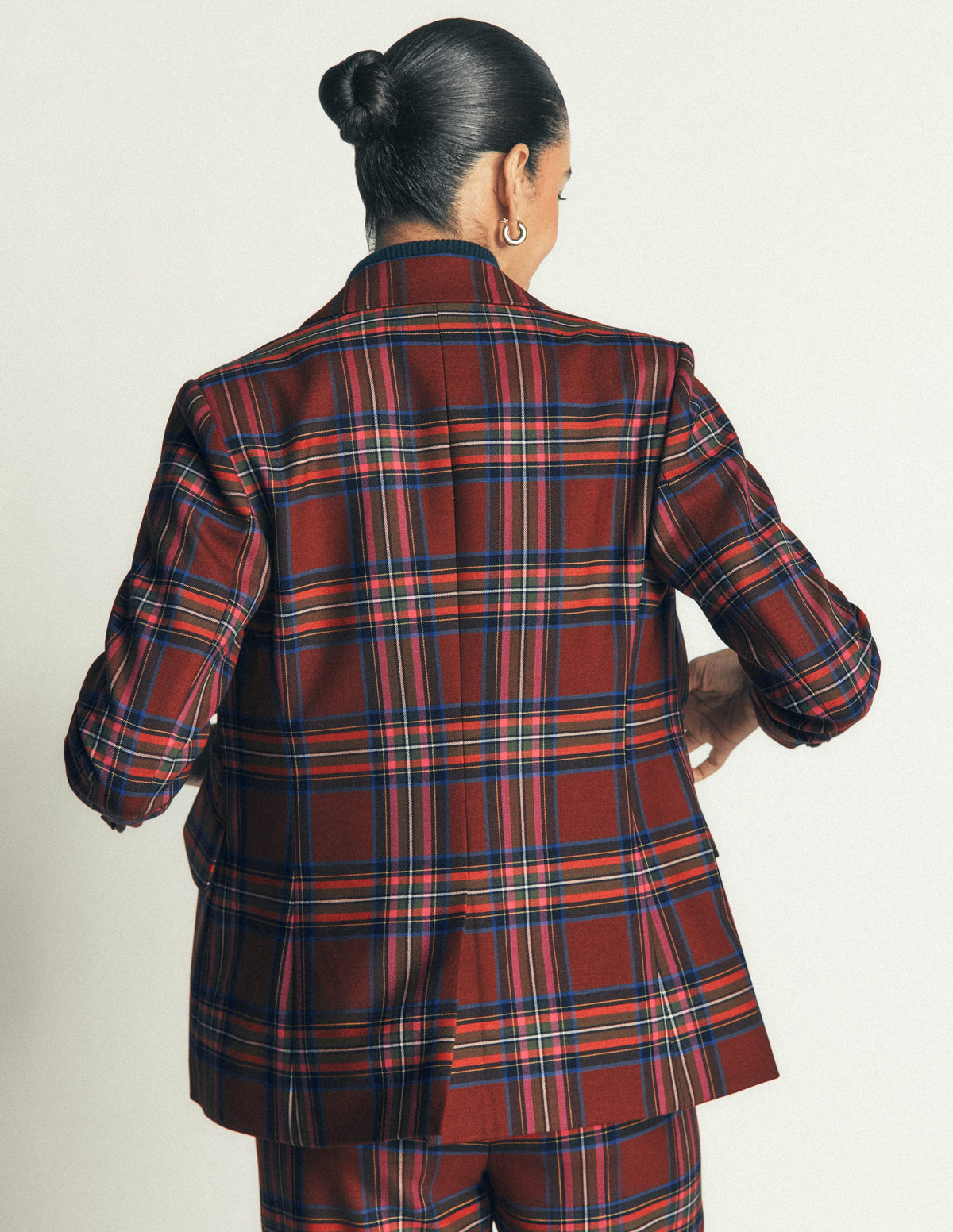 Stamford Wool Blazer-Brown, Blue and Orange Check-3