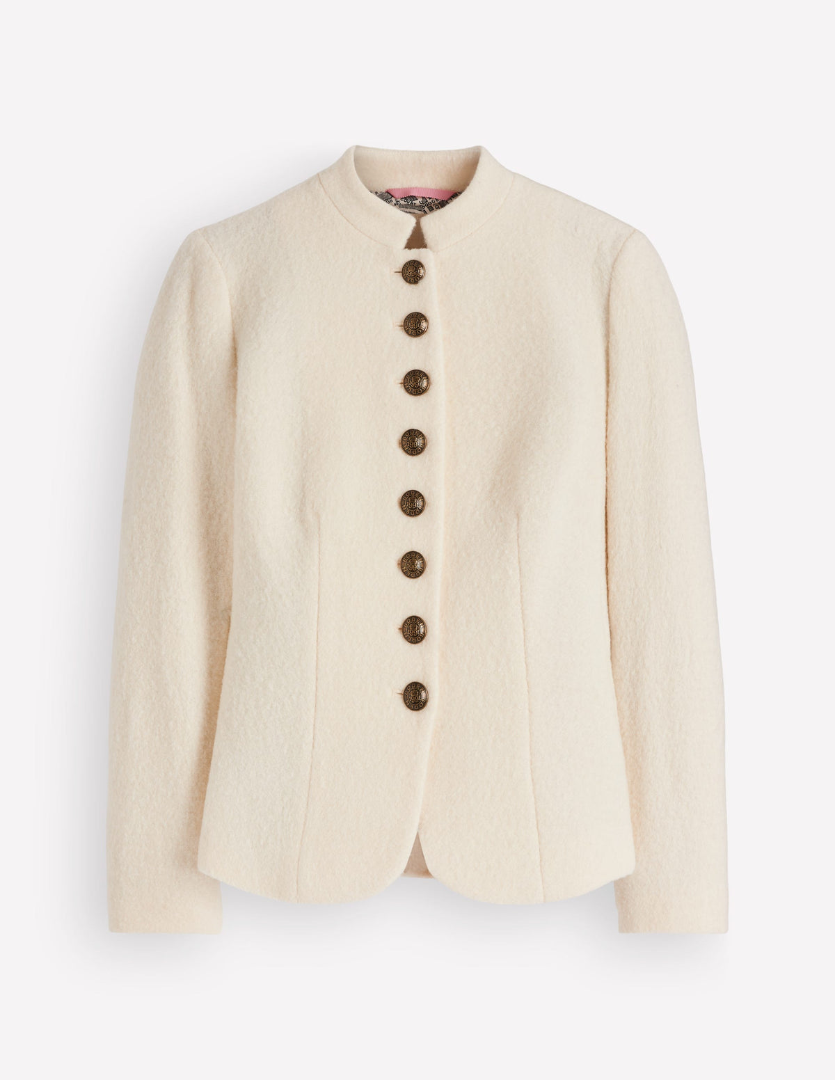 Hereford Jacke aus gekochter Wolle-Naturweiß - Image 6