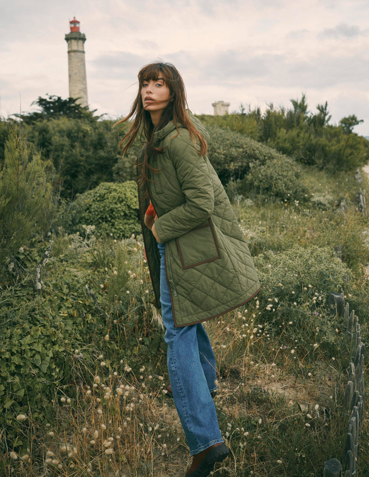 Gesteppter 4-in-1-Parka-Waldgrün
