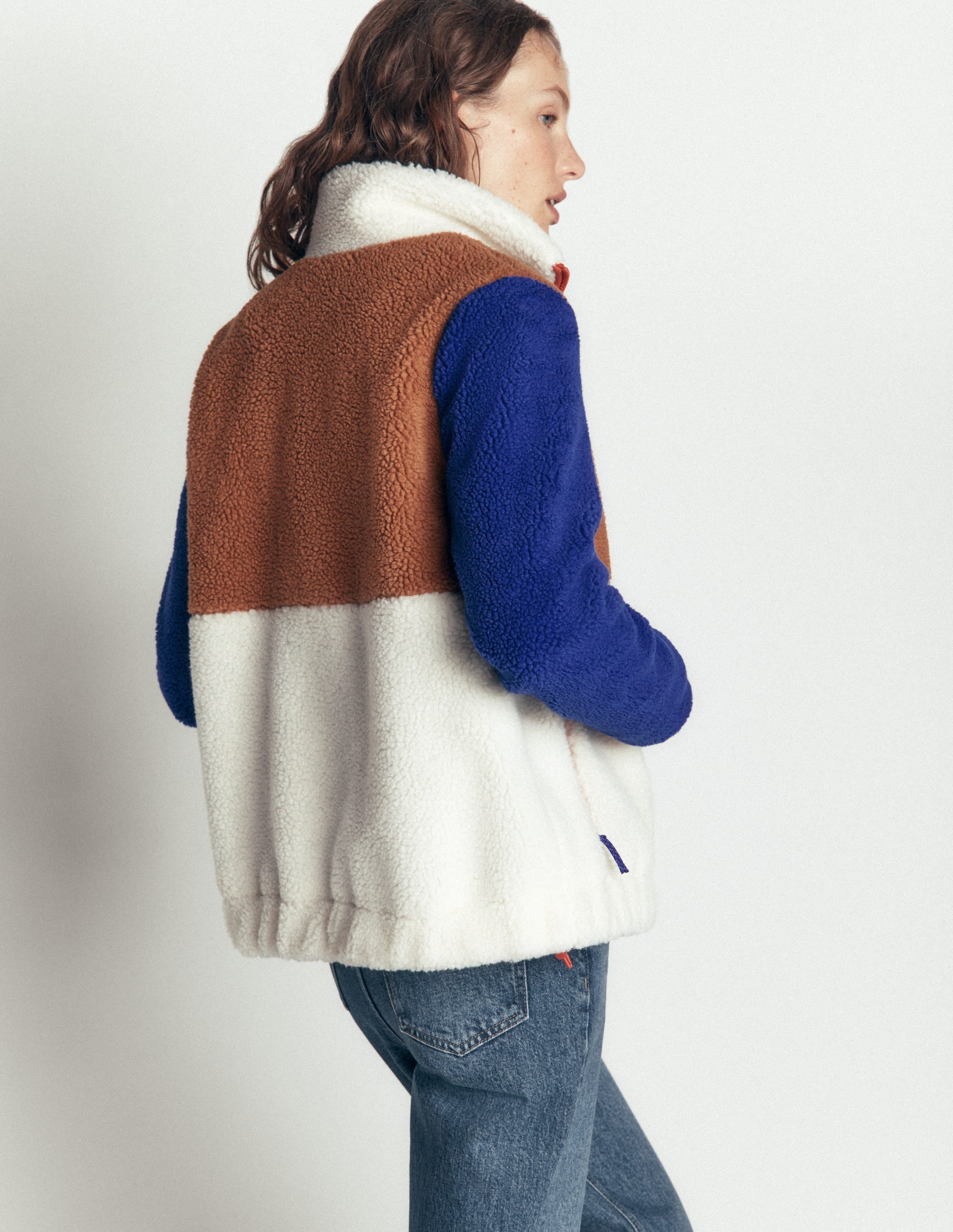 Veste Alnwick en borg-Colourblock marron, ivoire - Image 3