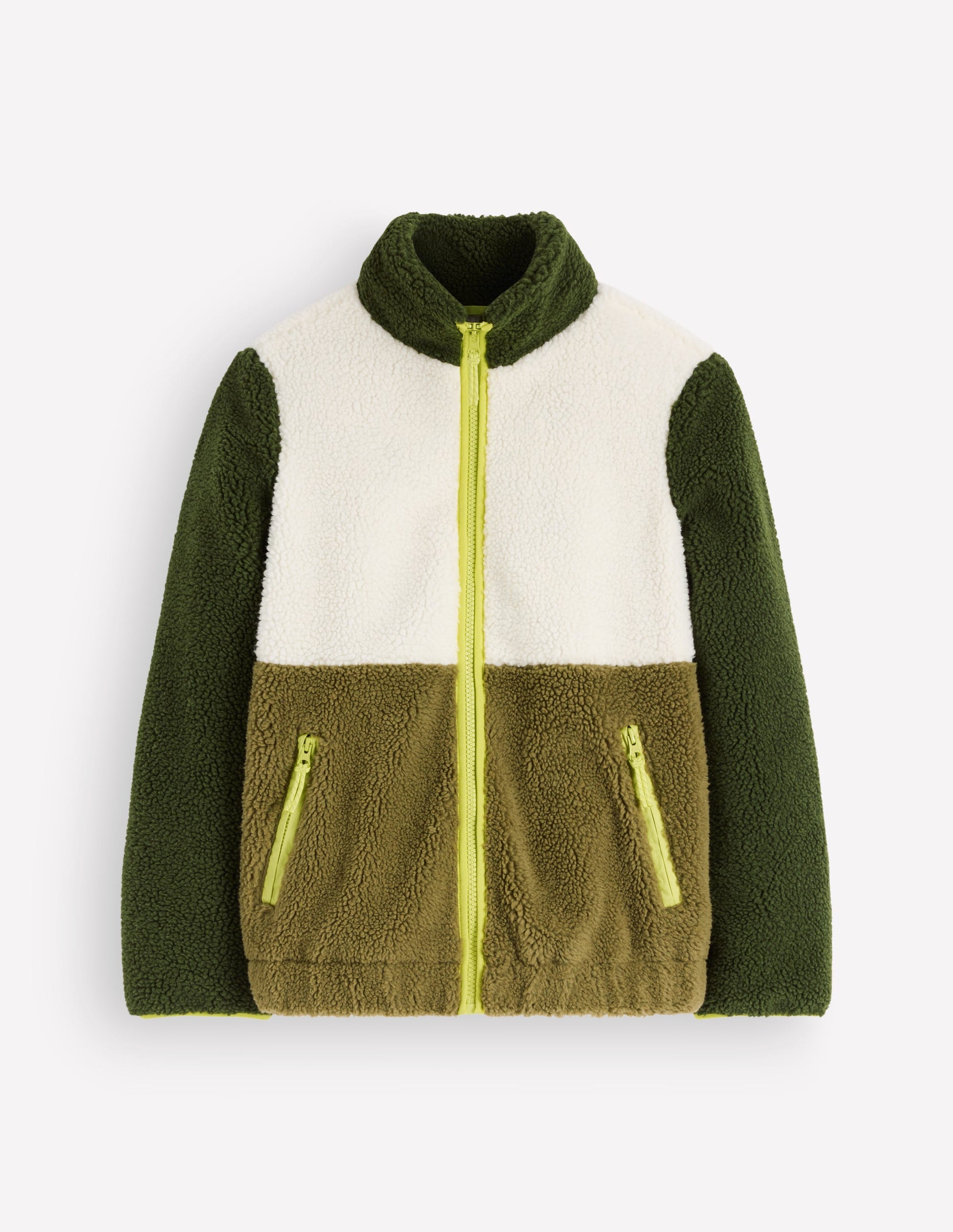 Veste Alnwick en borg-Colourblock vert, ivoire-5