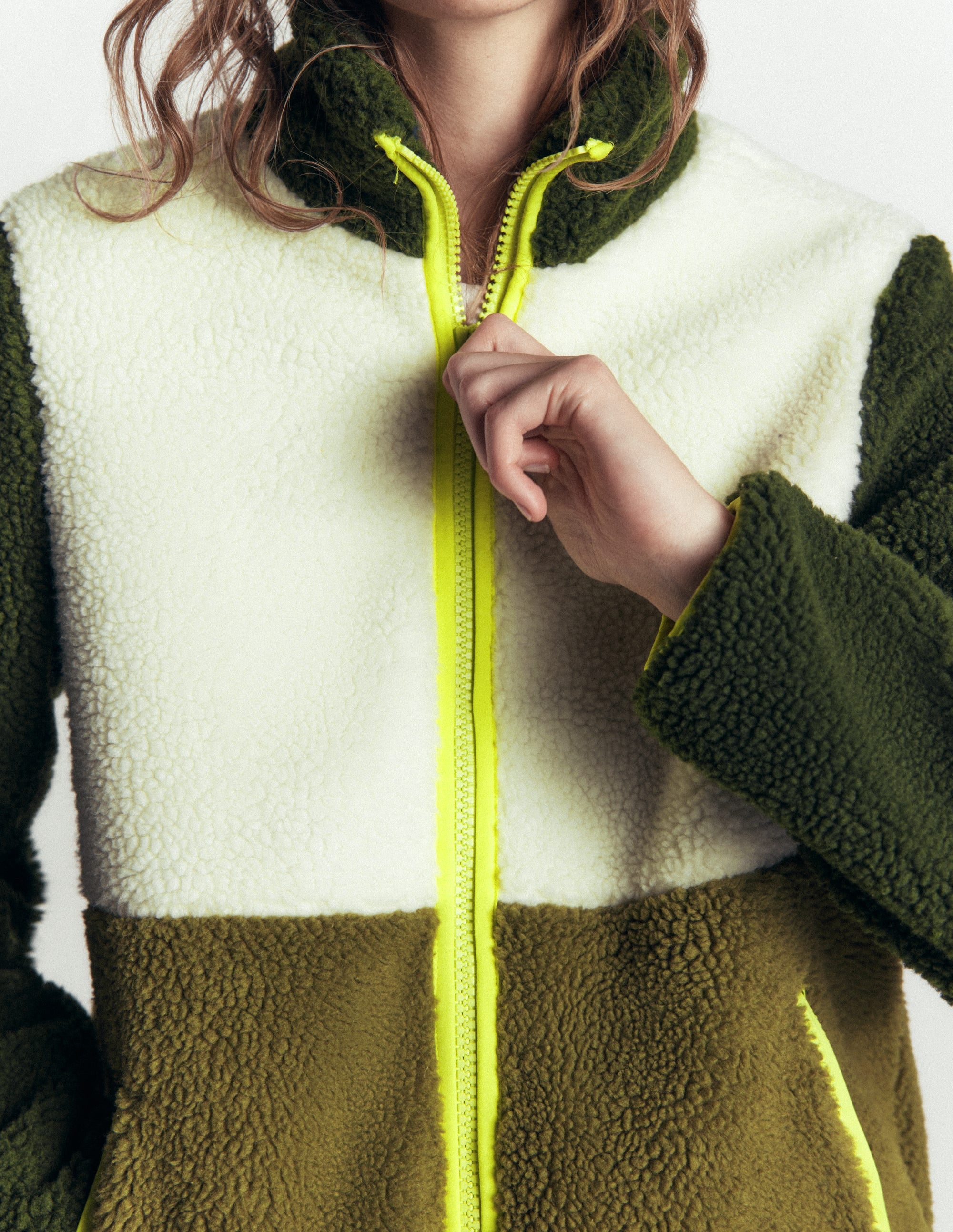 Veste Alnwick en borg-Colourblock vert, ivoire - Image 2