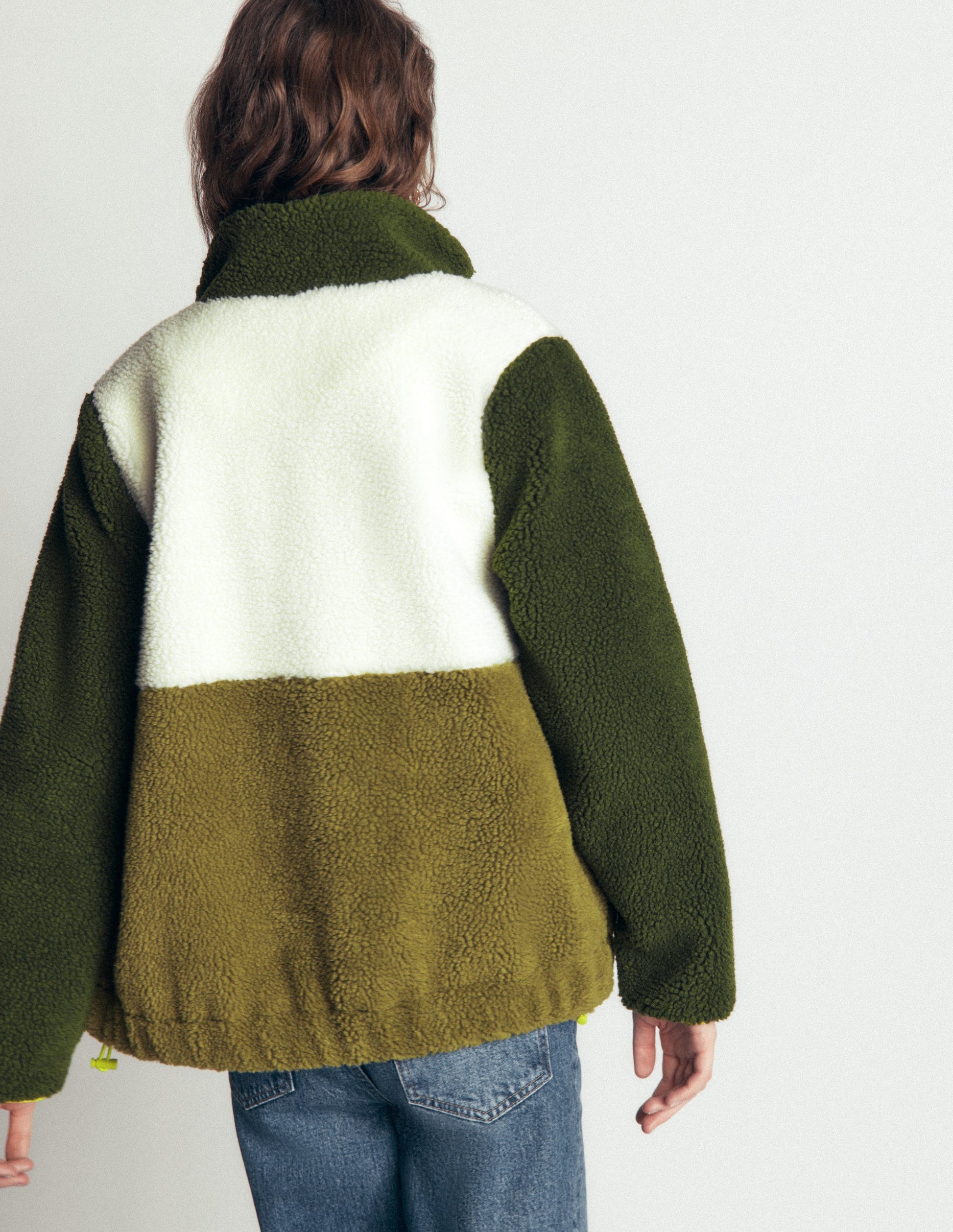 Veste Alnwick en borg-Colourblock vert, ivoire-3