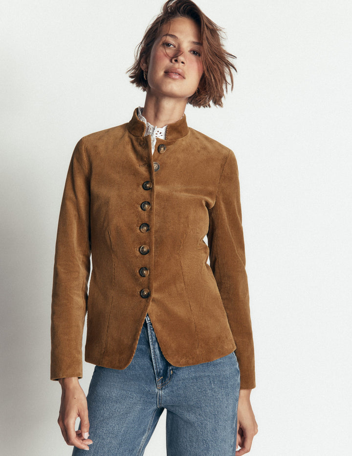 Hereford Cordjacke im Military-Stil-Lebkuchen