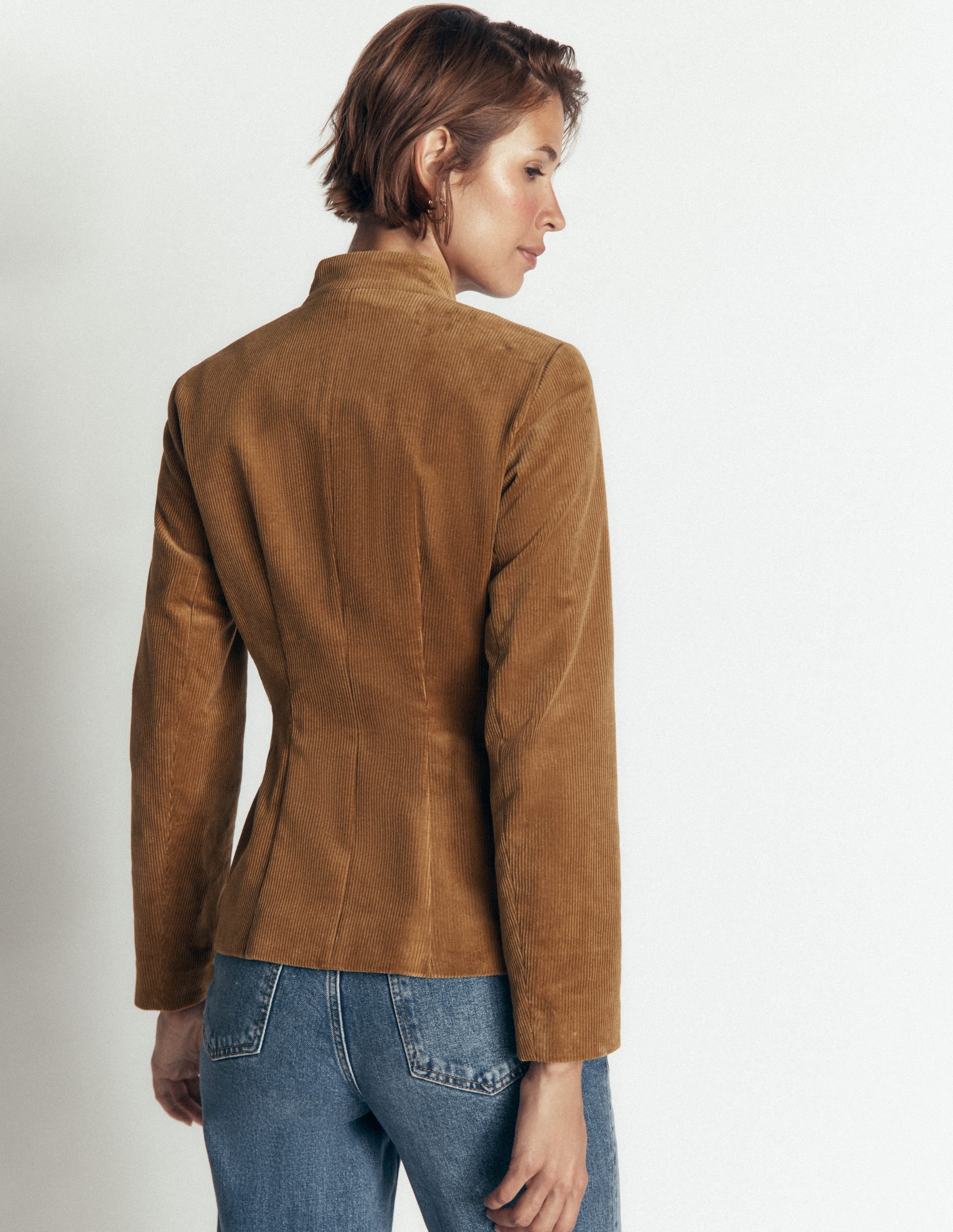 Veste style militaire Hereford en velours côtelé-Pain d'épices - Image 3