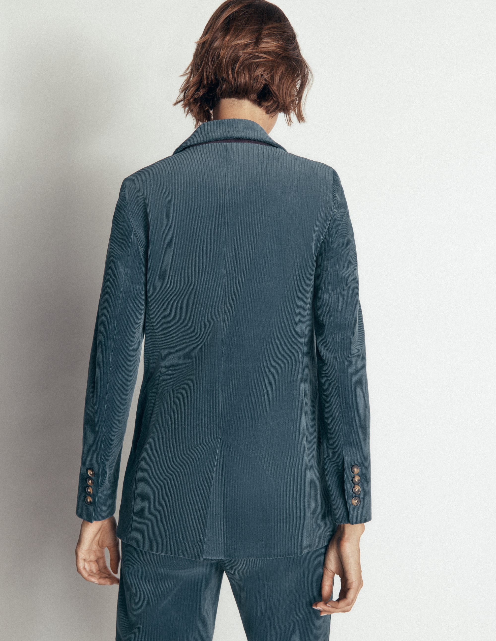 Blazer Keswick en velours côtelé-Bleu Orage - Image 4