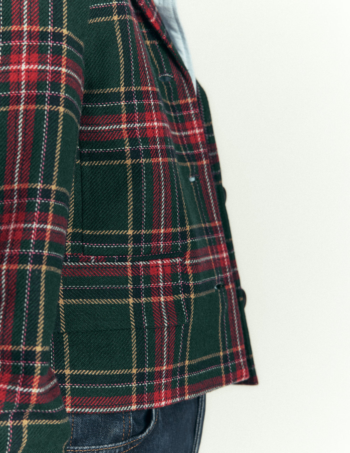 Dartmouth Blazer aus Wollmischgewebe-Grün, Marineblau und Rot Kariert-2