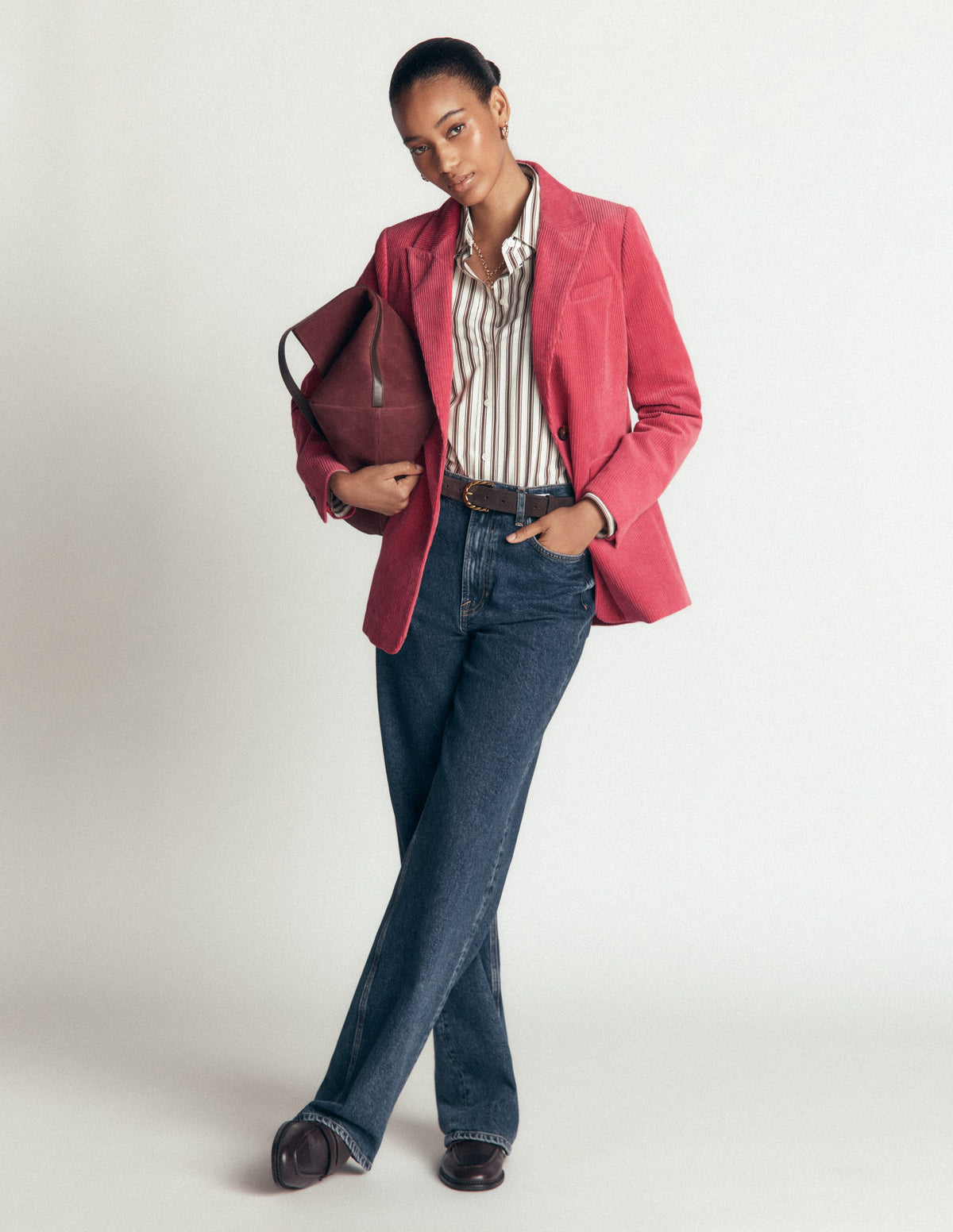 Woodbridge Cord-Blazer-Kirschrot-1