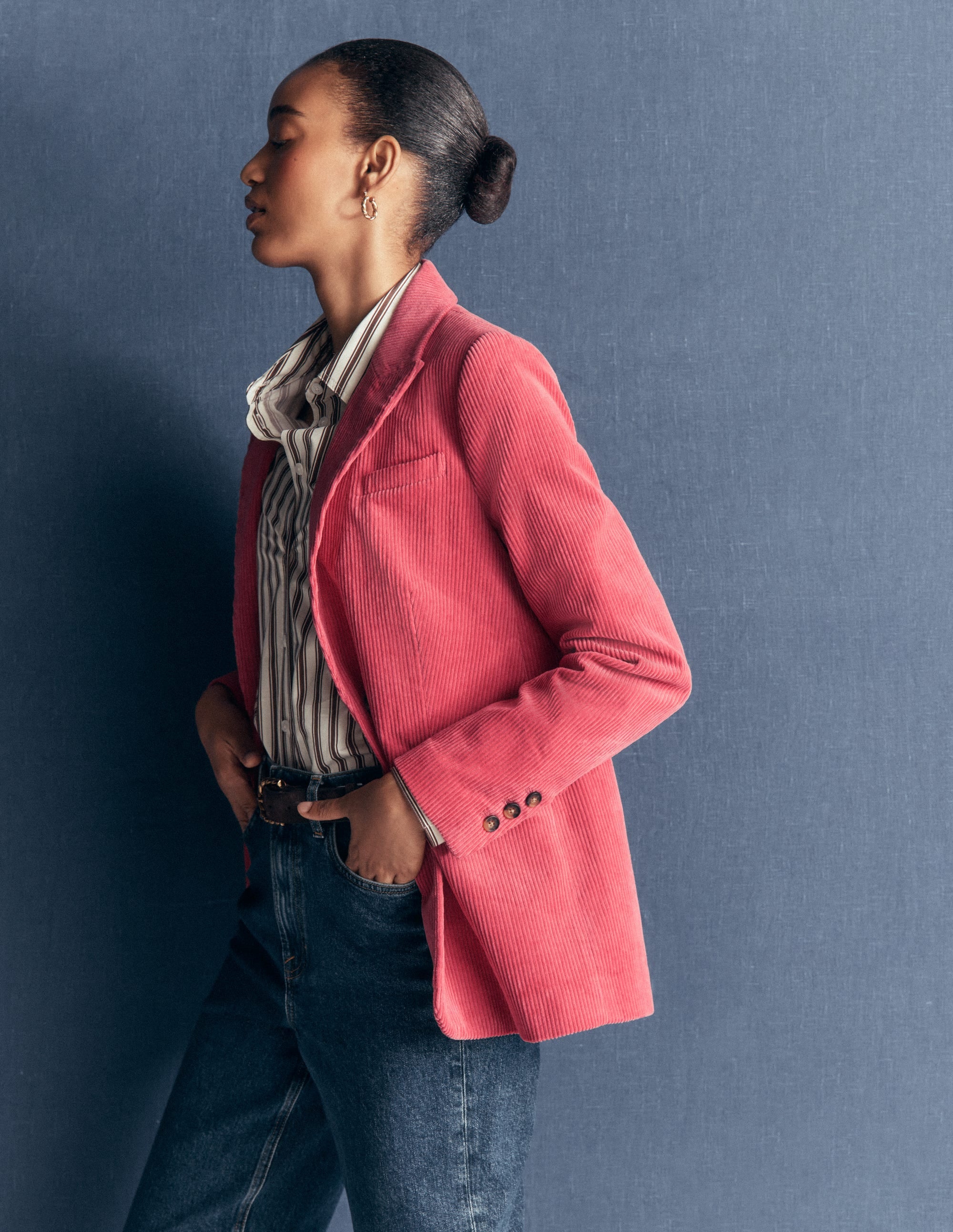 Woodbridge Cord-Blazer-Kirschrot - Image 5