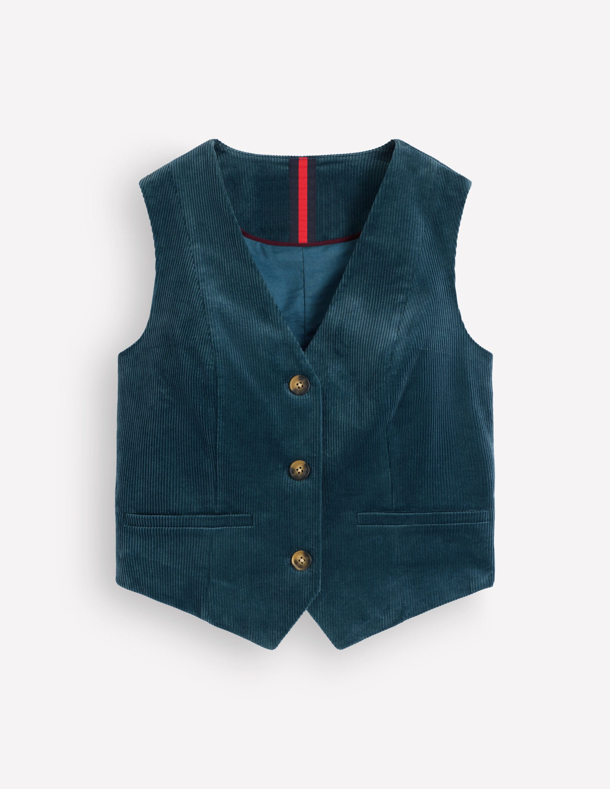Gilet de costume col V-Bleu Orage-6