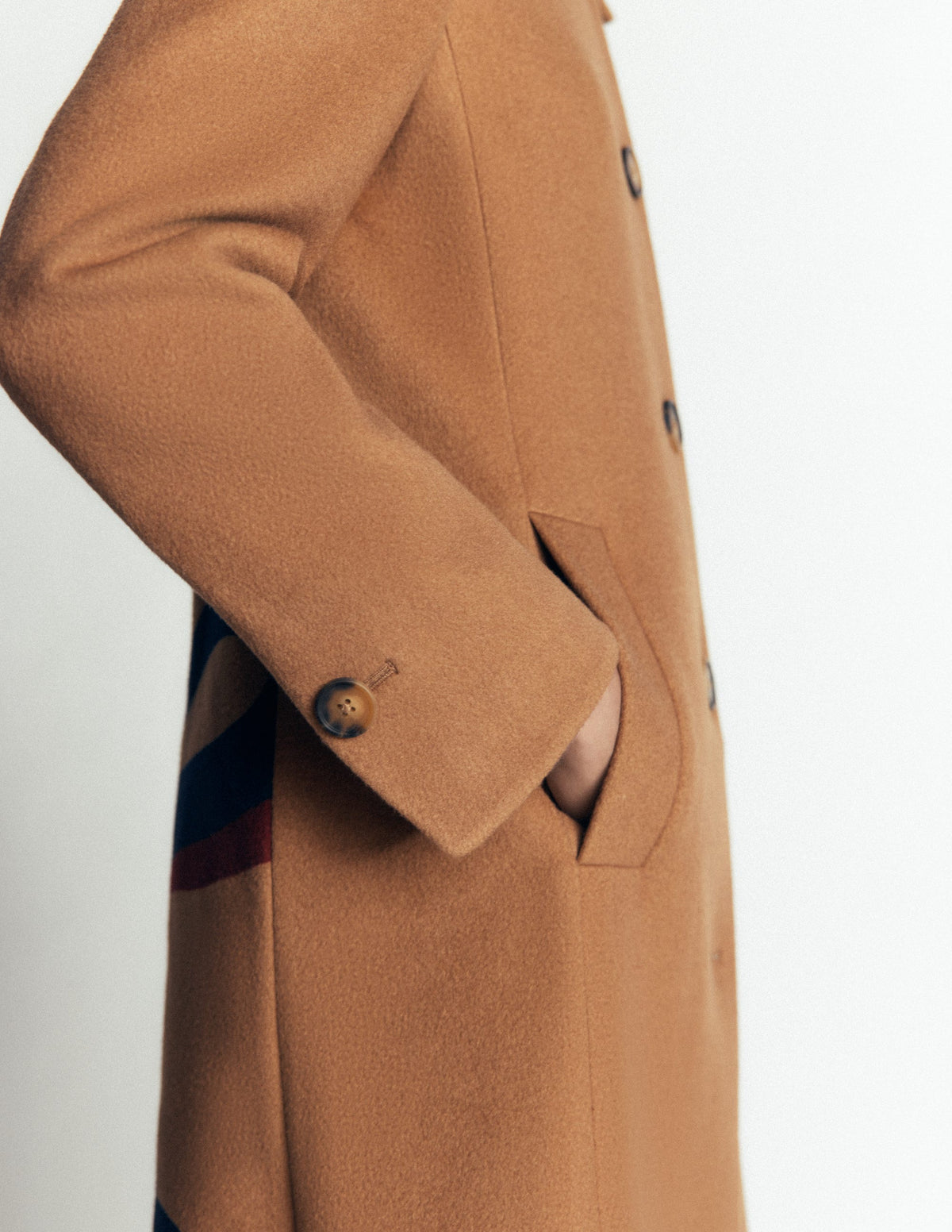 Manteau long Aylesford-Motif Swooping Hearts camel-4