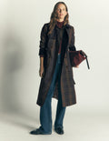Wax Trench Coat-Olive and Camel Wax Check