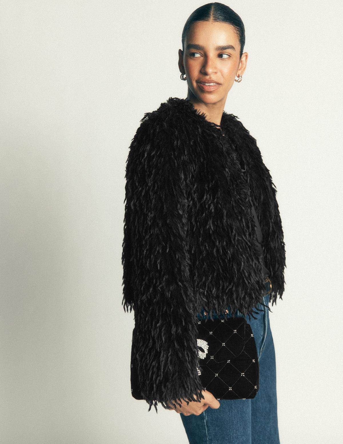 Jacke mit Federquasten-Schwarz - Image 5