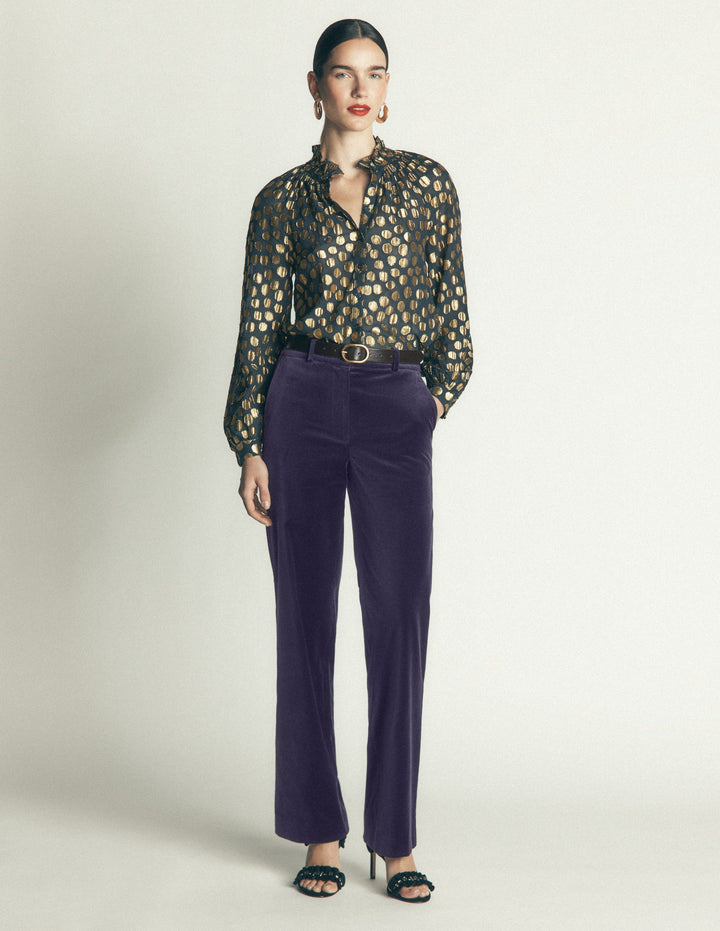 Fitzrovia Samthose-Marineblau